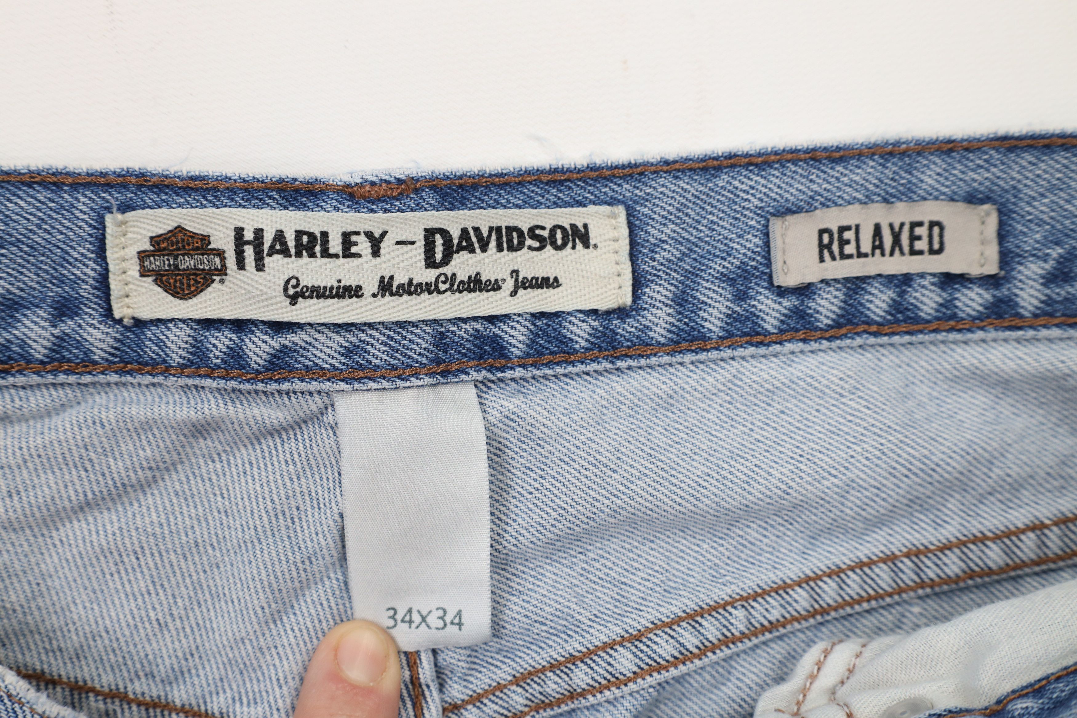 Harley Davidson × Vintage Vintage 90s Harley Davidson Relaxed Fit Denim Jeans Cotton Size US 34 / EU 50 - 9 Thumbnail