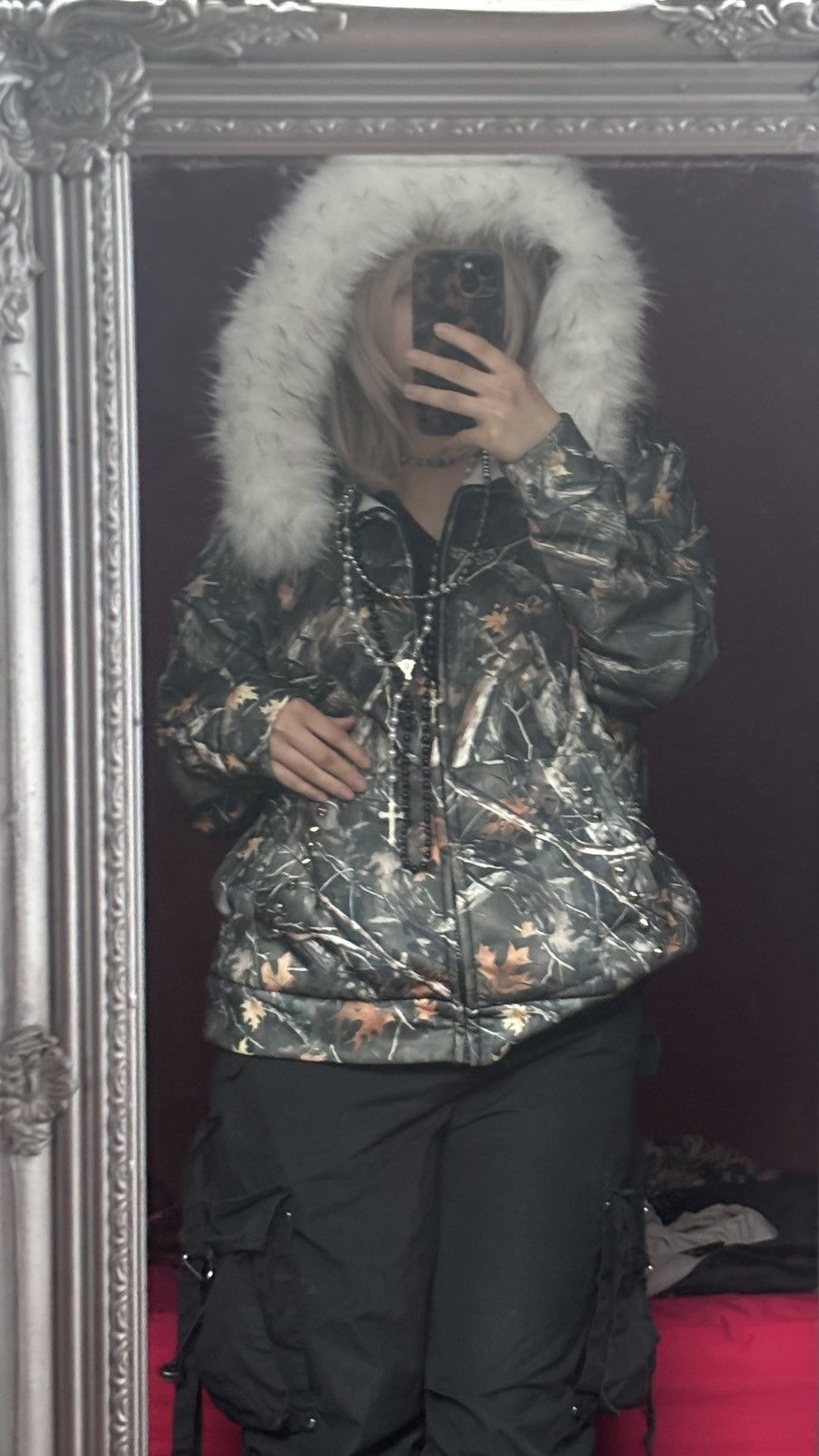 Other Reworked fur hood zip up camo hoodie Size L / US 10 / IT 46 - 2 Thumbnail