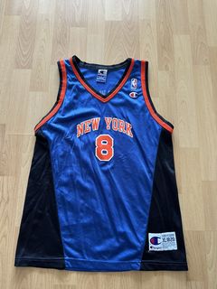 Men's New York Knicks Blank Authentic Blue Jersey Nike NWT 52 XL 90S