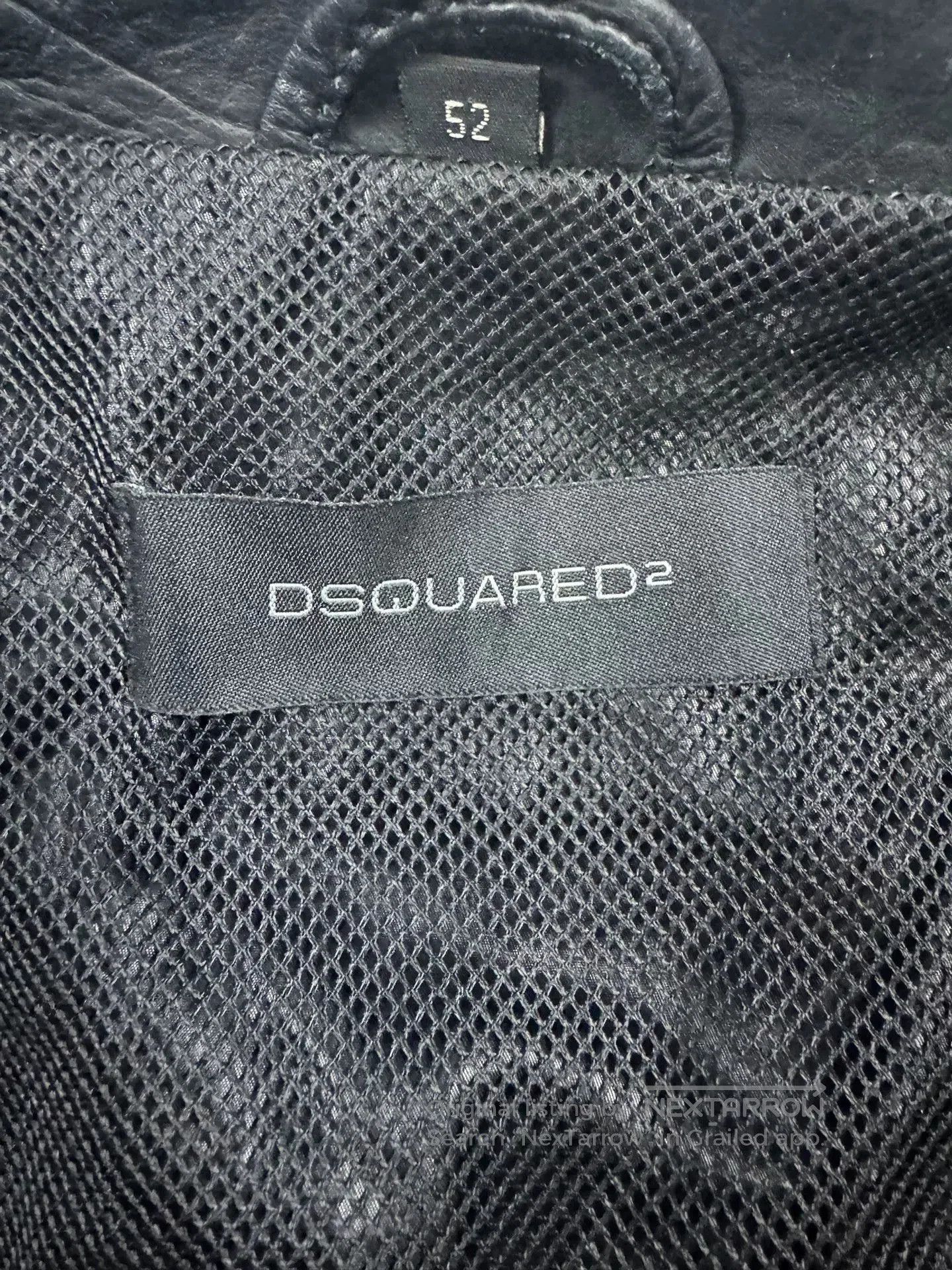 Dsquared2 DSQUARED2 Men's Leather Motorcycle Jacket. Size US L / EU 52-54 / 3 - 4 Thumbnail
