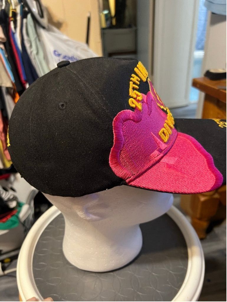 The Unbranded Brand Men's Unbranded 25th Infantry Division Black Yellow pink Hat Size ONE SIZE - 4 Thumbnail