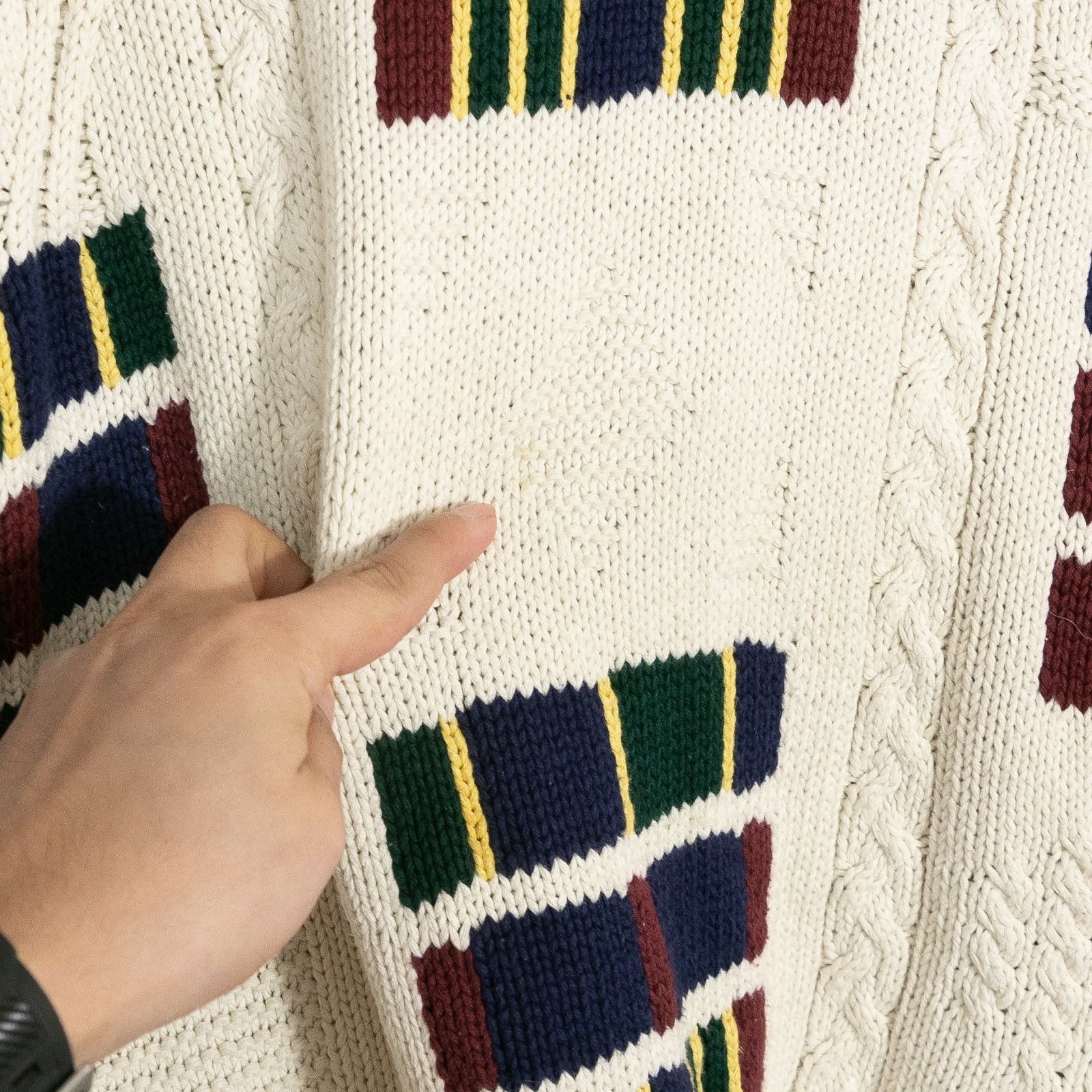 Nautica Vintage 90s Nautica Cotton Knit Cable Knit Sweater Mens XL Size US XL / EU 56 / 4 - 3 Thumbnail