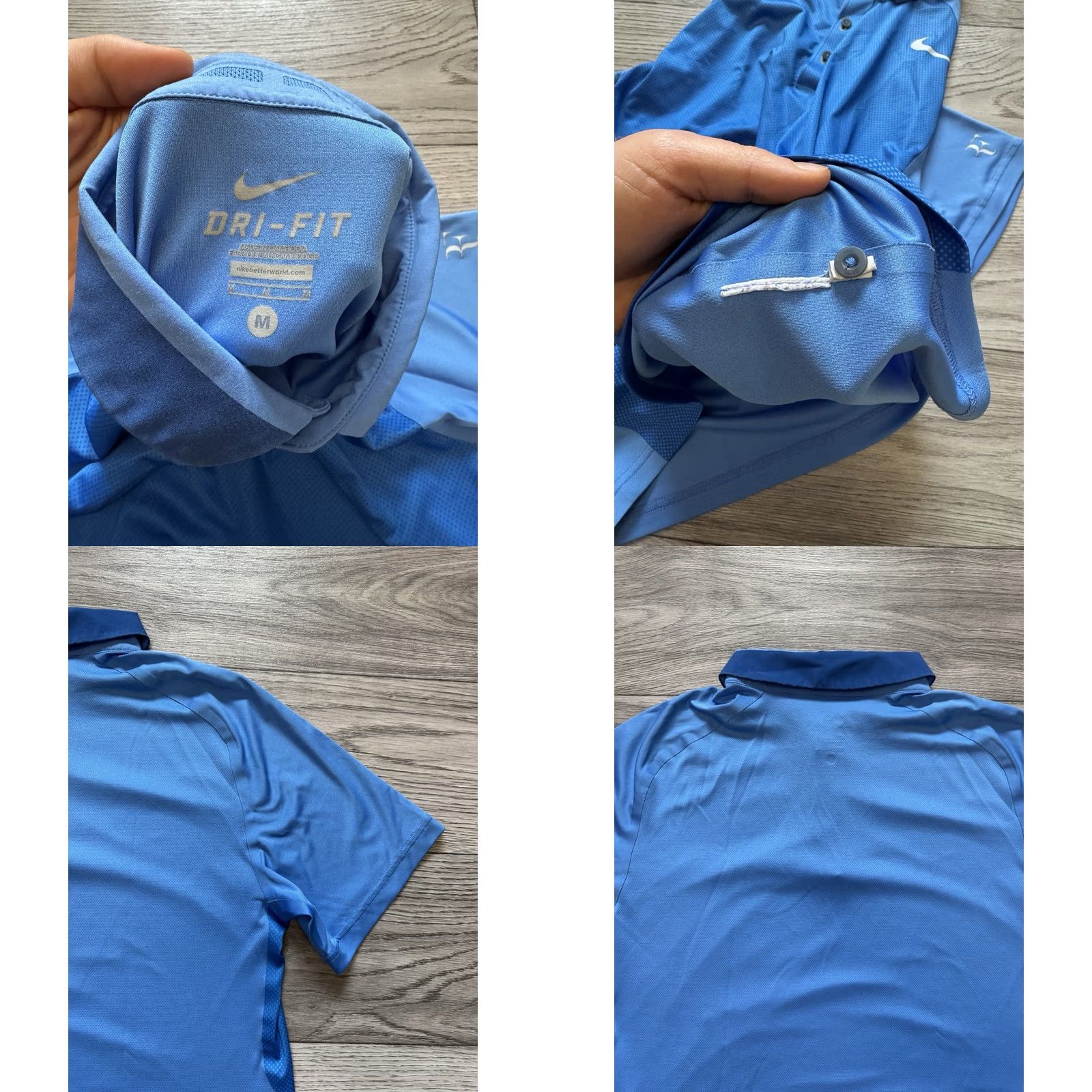 Nike Nike Roger Federer RF 2013 US Open Tennis Polo Court Shirt Mens Size M Blue Size US M / EU 48-50 / 2 - 9 Thumbnail