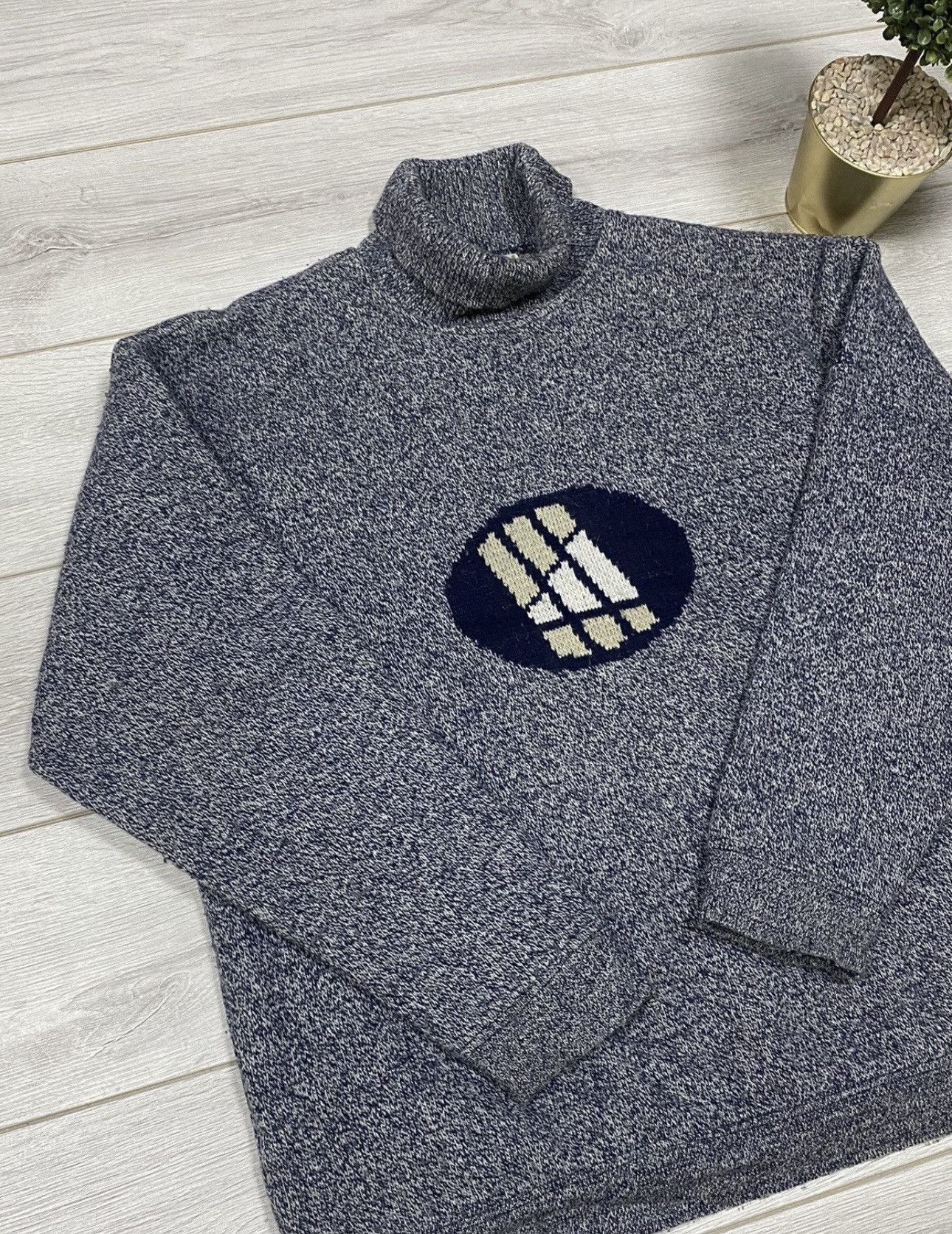 Adidas × Vintage Adidas vintage wind-stopper big logo turtle neck sweater M Size US M / EU 48-50 / 2 - 6 Thumbnail
