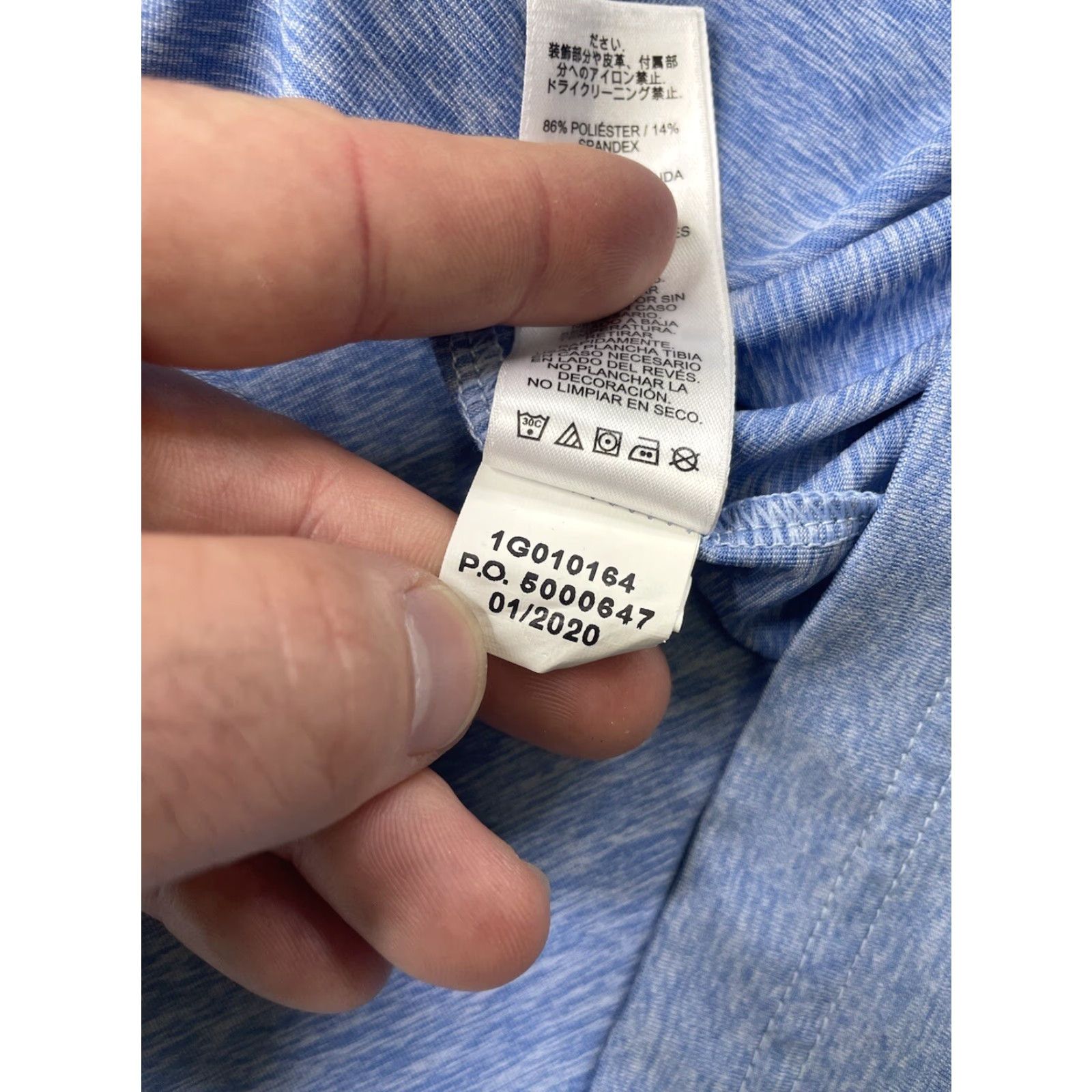 Vineyard Vines Vineyard Vines Performance Polo Mens Large Blue Striped Stretch Golf Shirt Size US L / EU 52-54 / 3 - 7 Thumbnail