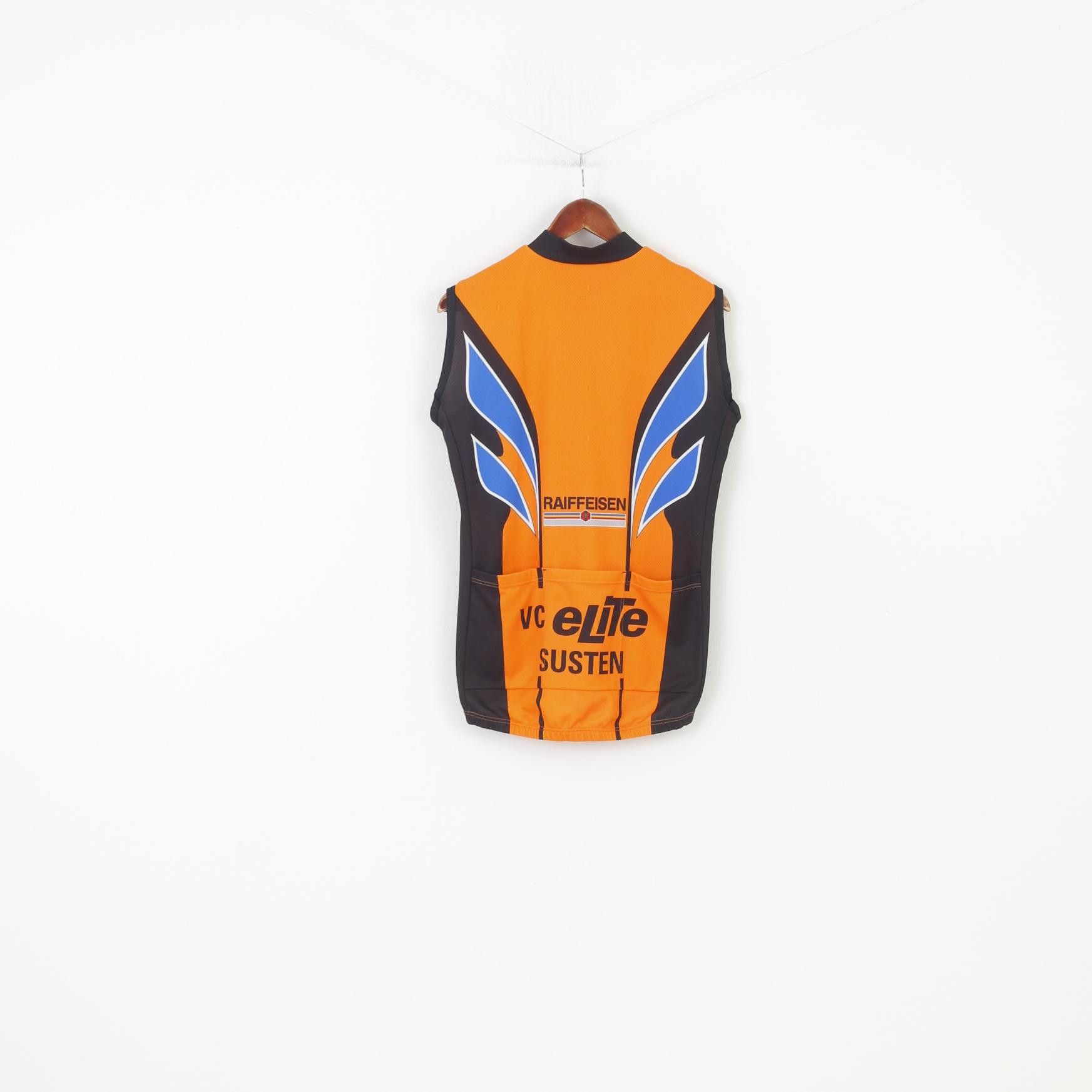Vintage Raiffeisen Men M Vest Orange Vintage Cycling 10478 Size US M / EU 48-50 / 2 - 6 Thumbnail