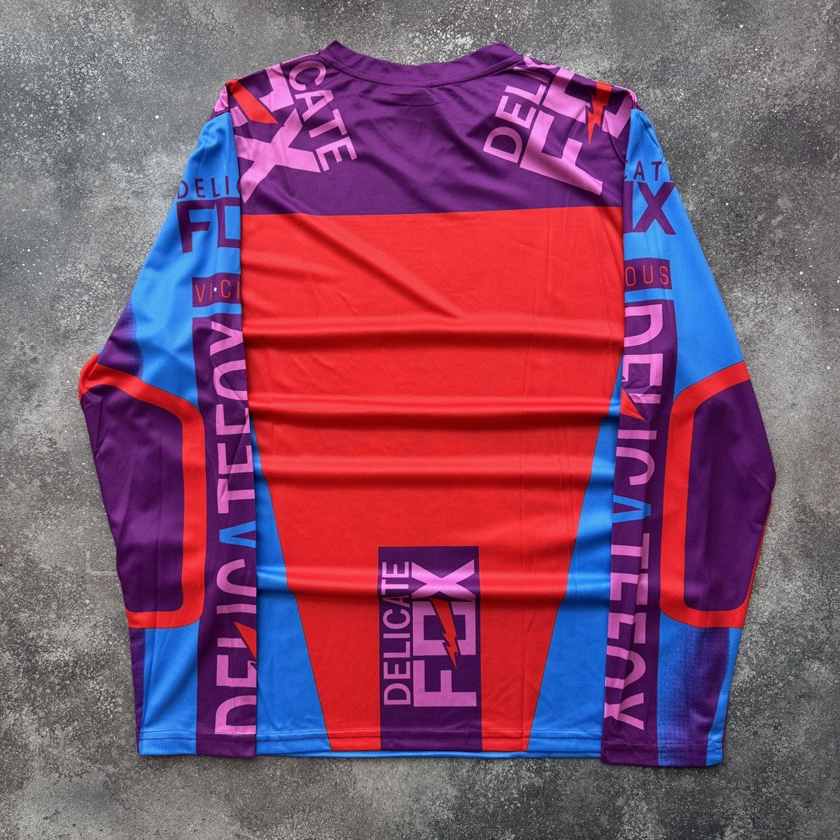 Japanese Brand Delicate Fox Y2K Hype Moto Racing Long Sleeve Jersey Size US XL / EU 56 / 4 - 8 Thumbnail
