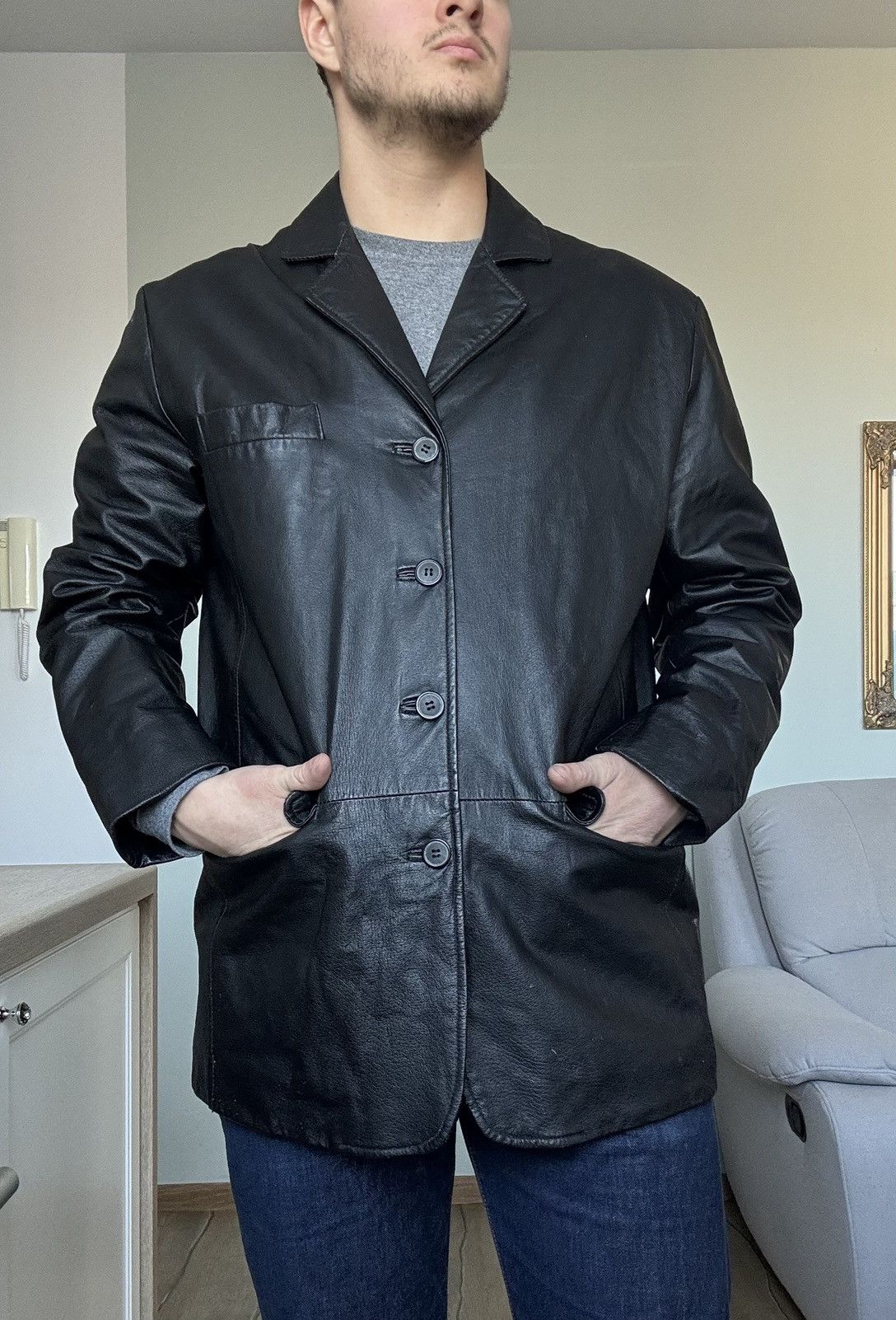 Y'2 Leather Vintage Leather Jacket y2k 2000s 90s Avangard Size US L / EU 52-54 / 3 - 2 Thumbnail