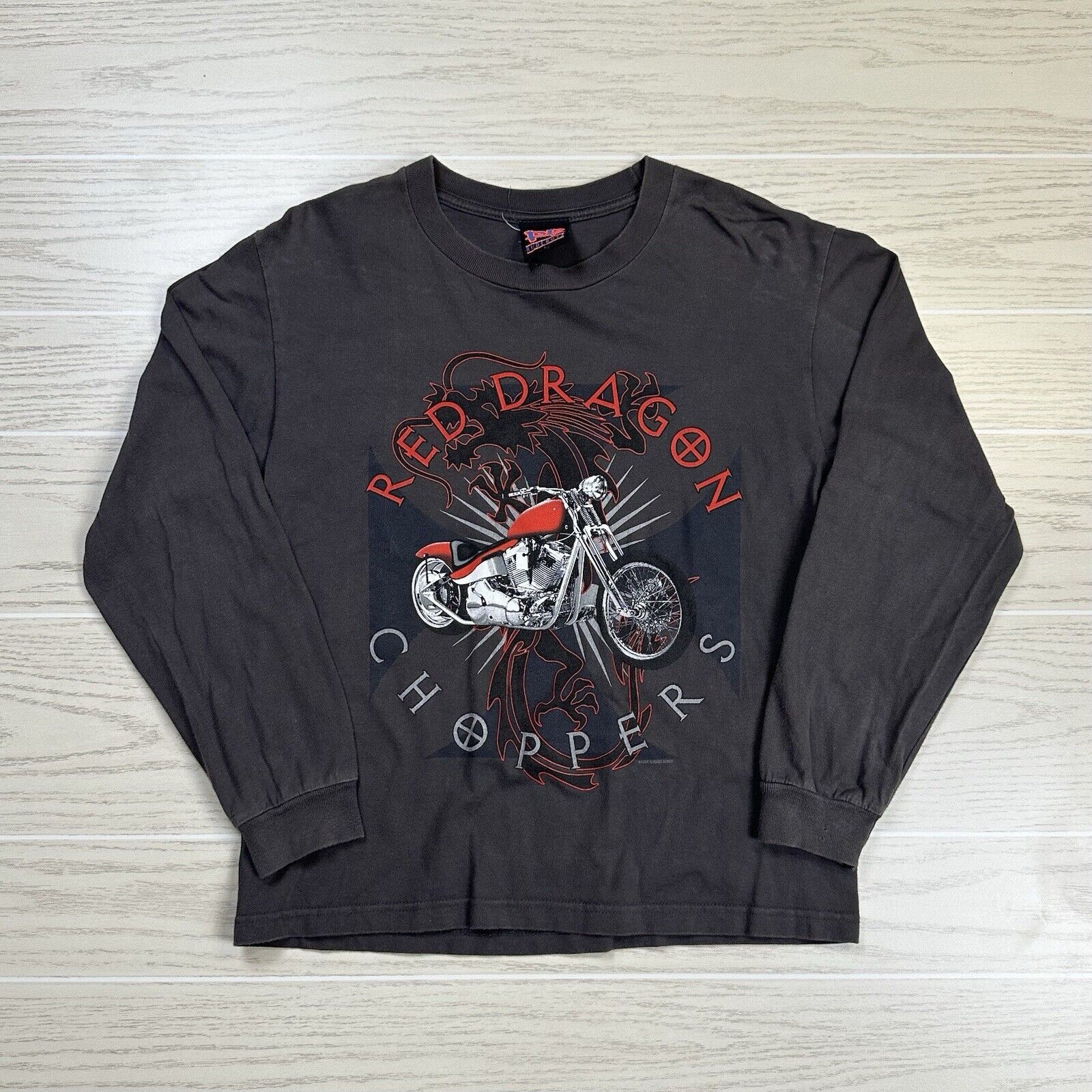 Vintage Vintage Rude Boyz Red Dragon Choppers Shirt Size US M / EU 48-50 / 2 - 1 Thumbnail