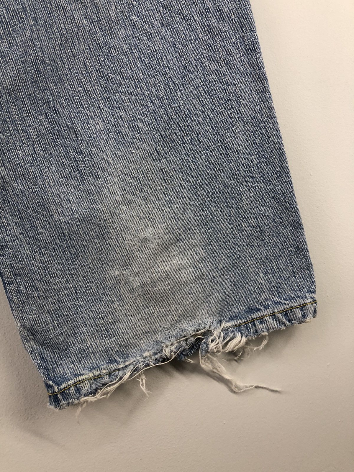 Zara Zara Regular Fit Skull Distressed Faded Blue Jeans Size US 34 / EU 50 - 17 Thumbnail