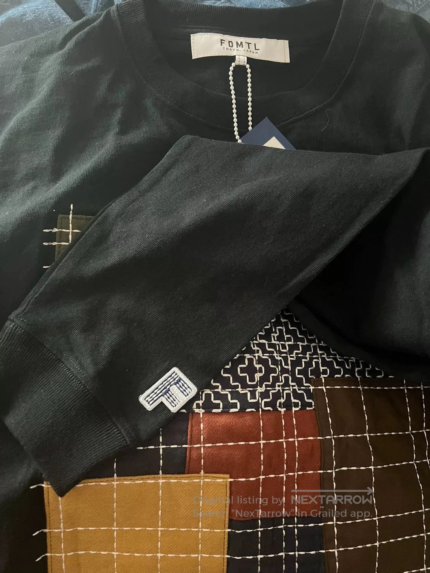 Japanese Brand Stylish Black Long Sleeve Sweatshirt. Size US L / EU 52-54 / 3 - 9 Thumbnail