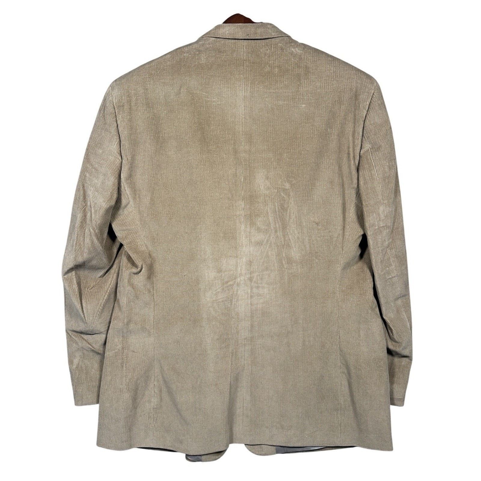 Linea Linea Uomo Corduroy Blazer Mens 48L Sport Coat Cotton Size 48L - 3 Thumbnail