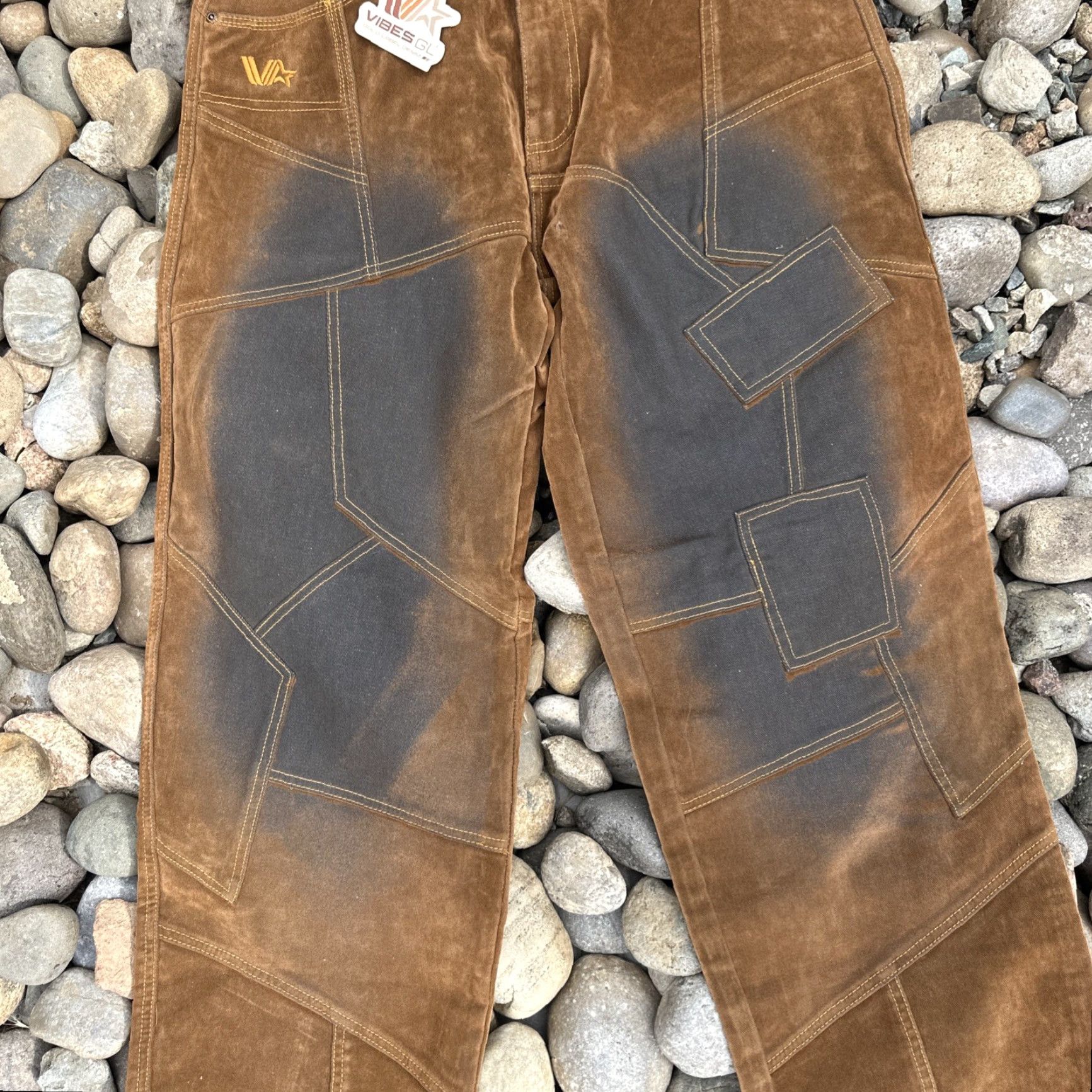 Vintage VINTAGE Vibes GL Gold Label Denim Jeans 90s Hip Hop Mens 32x32 Brown NWT Straight Shirt Size US 32 / EU 48 - 3 Thumbnail