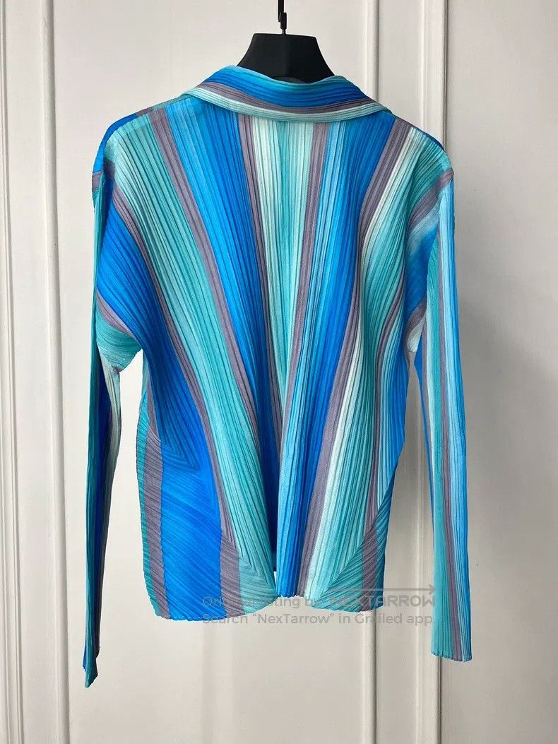 Issey Miyake Issey Miyake Blue Coat Size S / US 4 / IT 40 - 3 Thumbnail