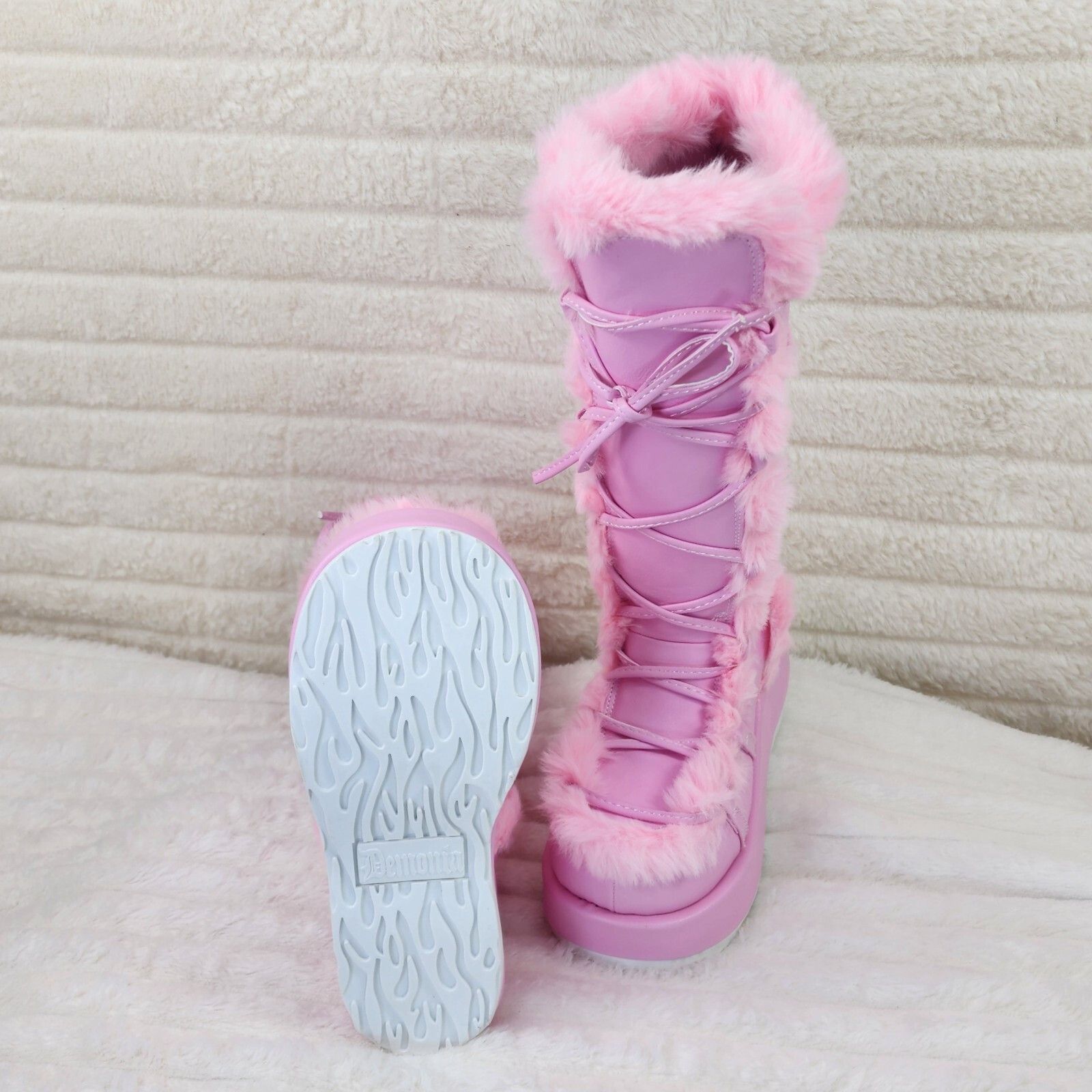 Demonia Cult DEMONIA Cubby 311 Stomper Baby Pink Platform Pastel Goth Pun Size US 6 / IT 36 - 6 Thumbnail