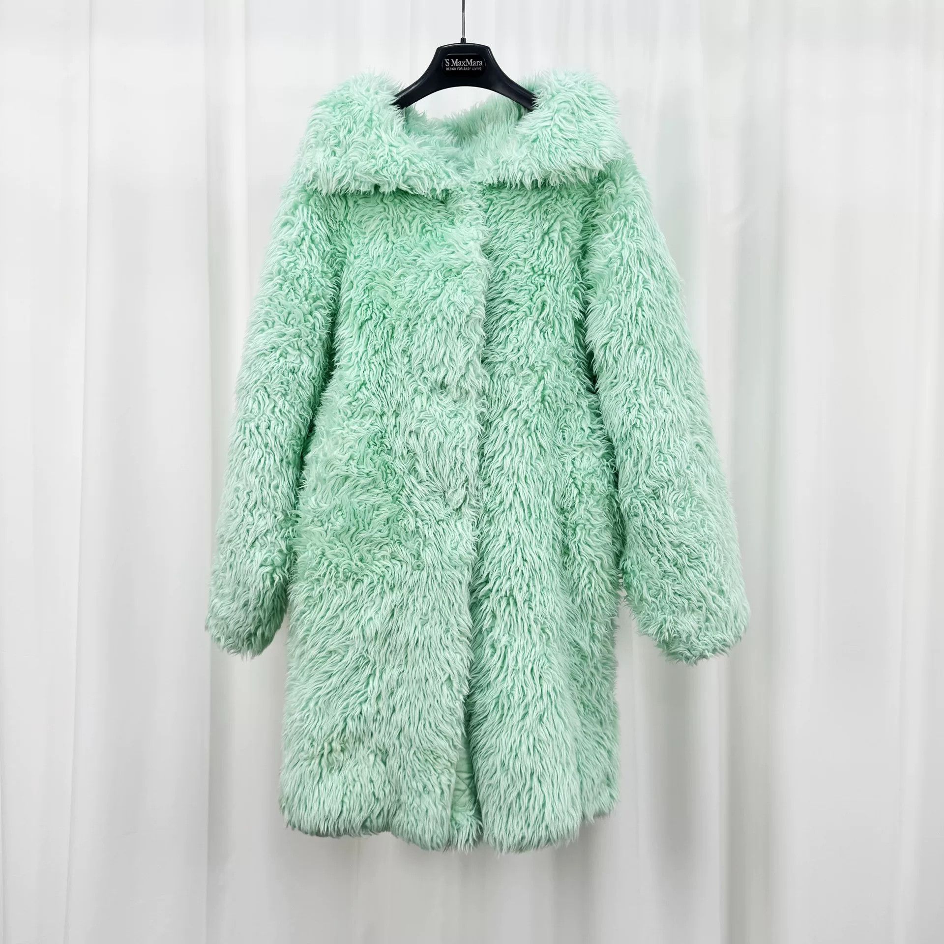Balenciaga Balenciaga Mint Green Teddy Coat Size US XS / EU 42 / 0 - 1 Thumbnail