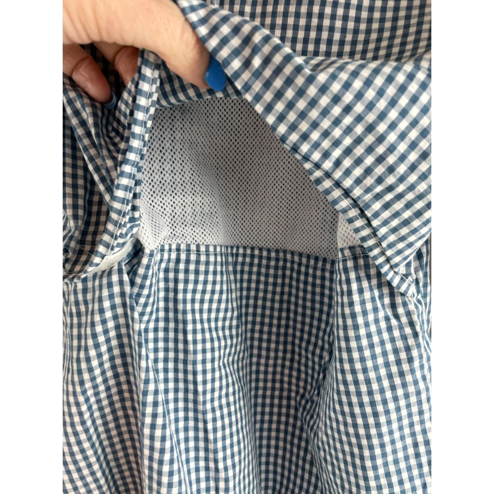 Vintage Field N' Forest Shirt Men M Blue White Check Button-Down Pockets Vented Fishing Button Up Size US M / EU 48-50 / 2 - 6 Thumbnail