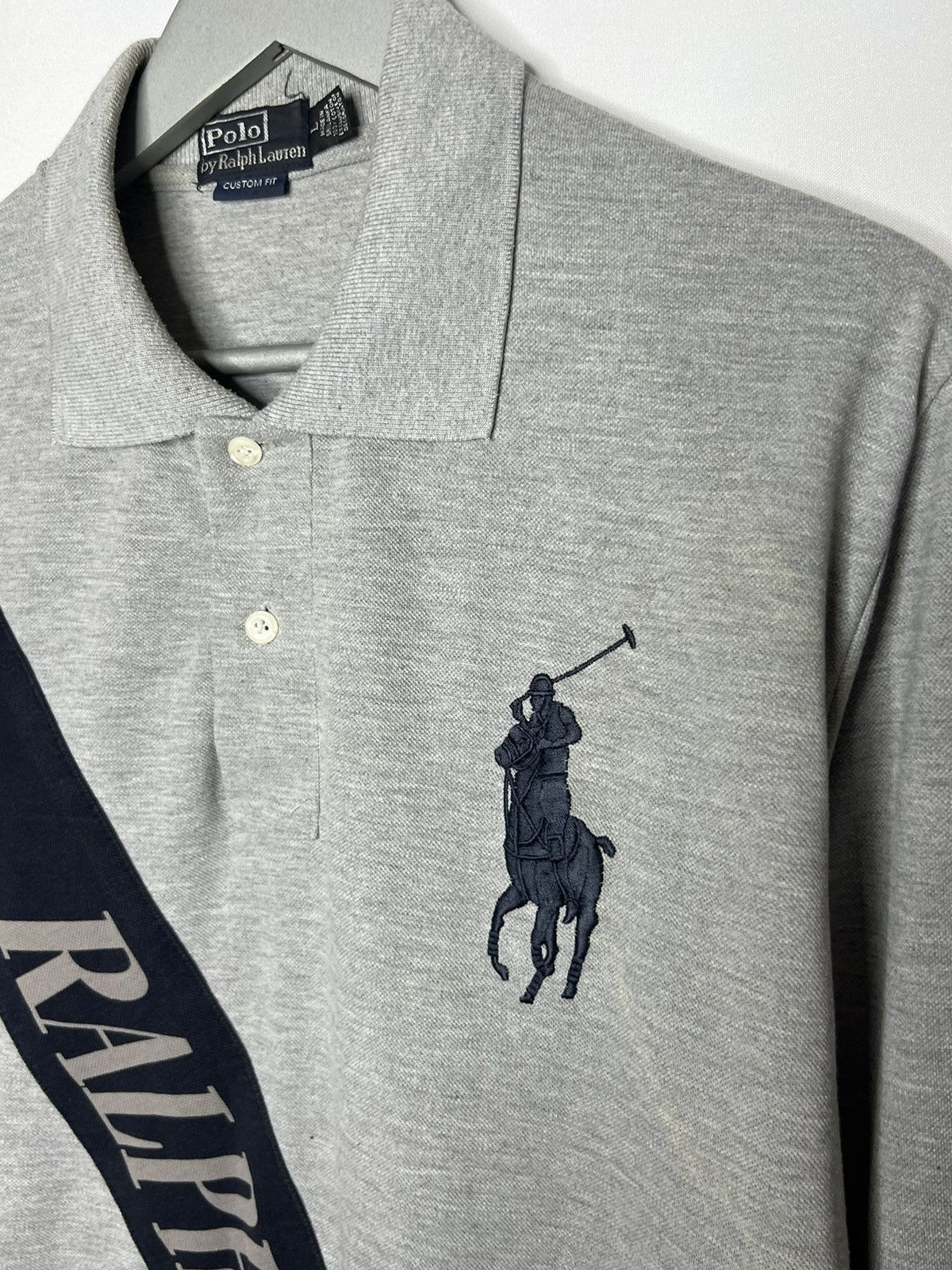 Vintage 💰 Vintage Polo Ralph Lauren Big Pony #3 Long Sleeve Rugby 💰 Size US L / EU 52-54 / 3 - 5 Thumbnail