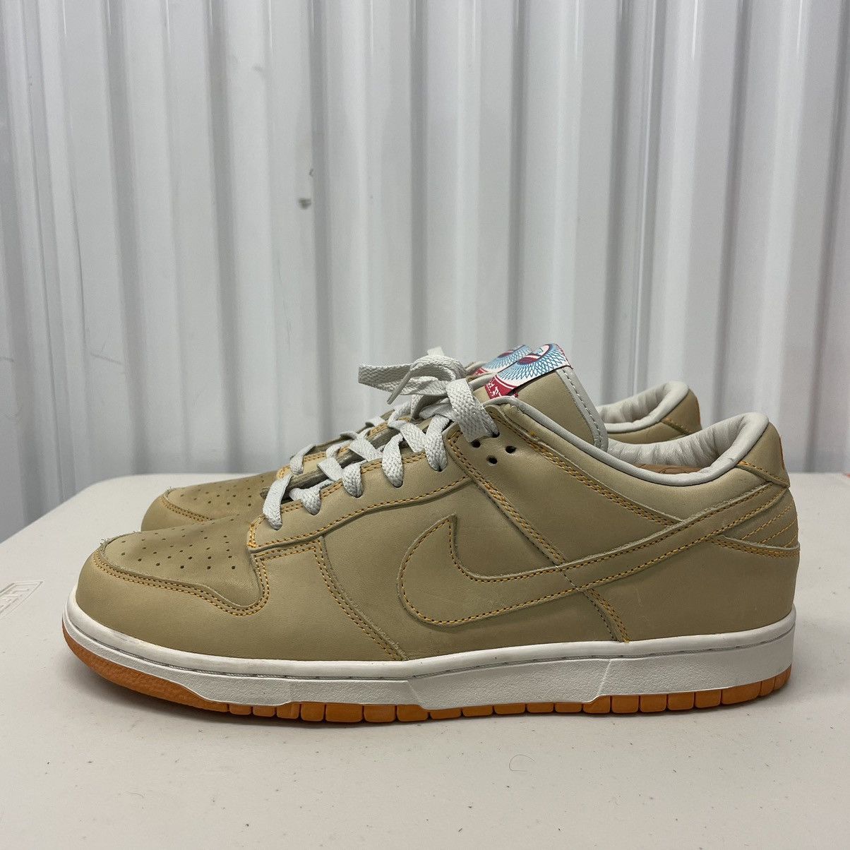 Nike Dunk Low EX Animizing Light Bone Sneakers 2007 Size US 12 / EU 45 - 2 Thumbnail