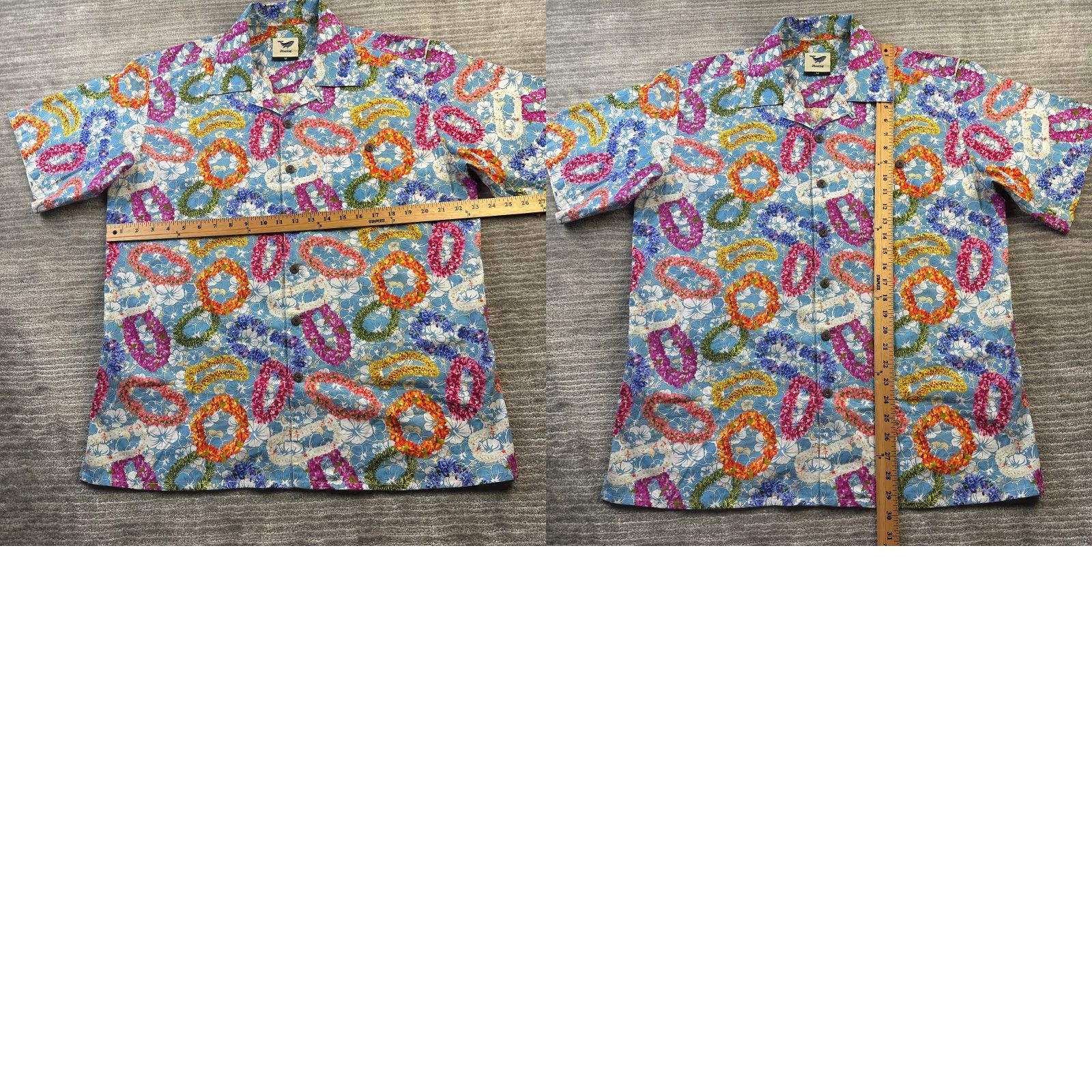 Vintage Yiume Shirt Mens M Blue Floral Hawaiian Button-Up Cotton Short Sleeve Casual Party/Cocktail Size US M / EU 48-50 / 2 - 8 Thumbnail
