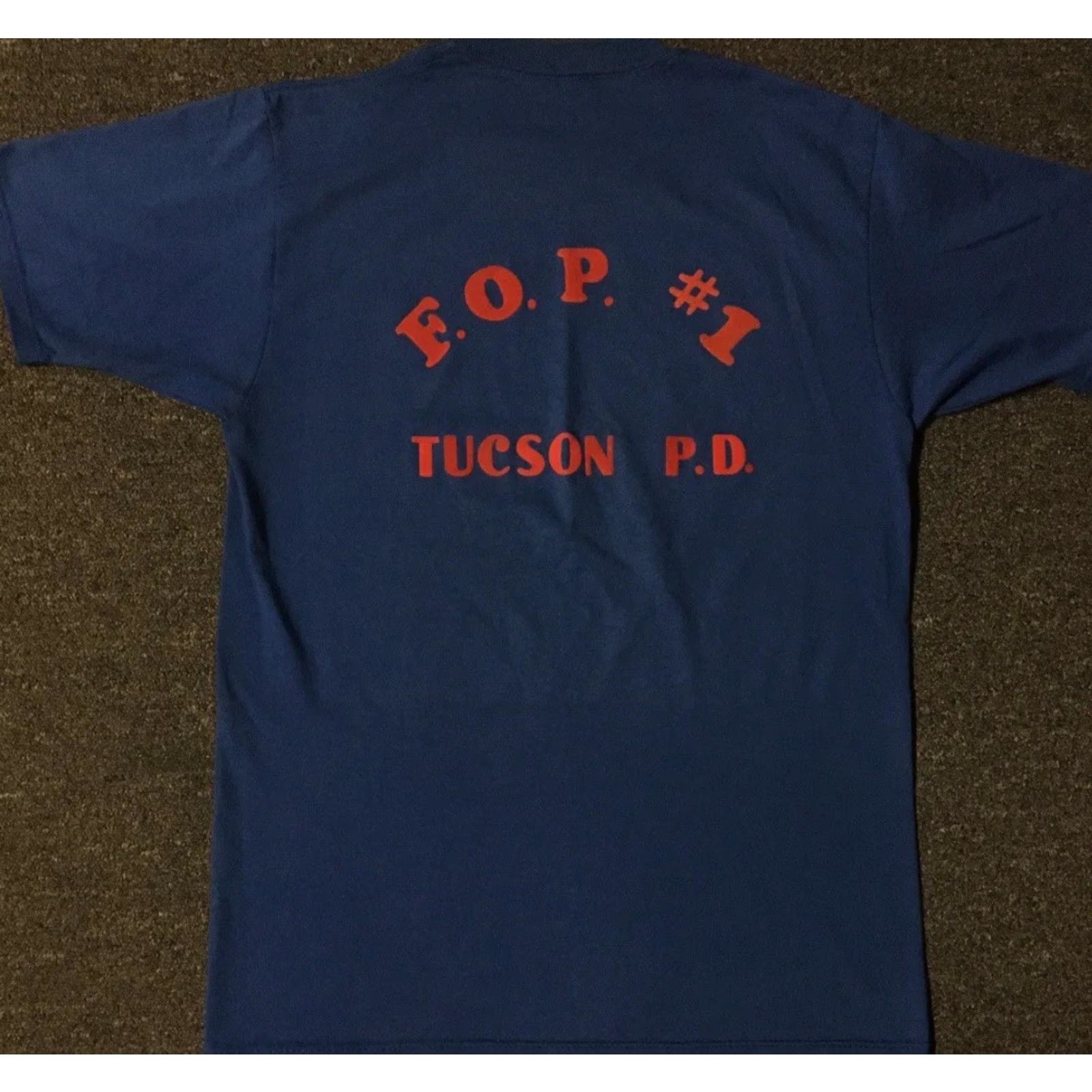 Vintage VINTAGE Fraternal Order Of Police Faded Shirt M USA Navy Blue 90s Arizona Tucson Police Department Graphic Tee Mens Size US M / EU 48-50 / 2 - 2 Thumbnail