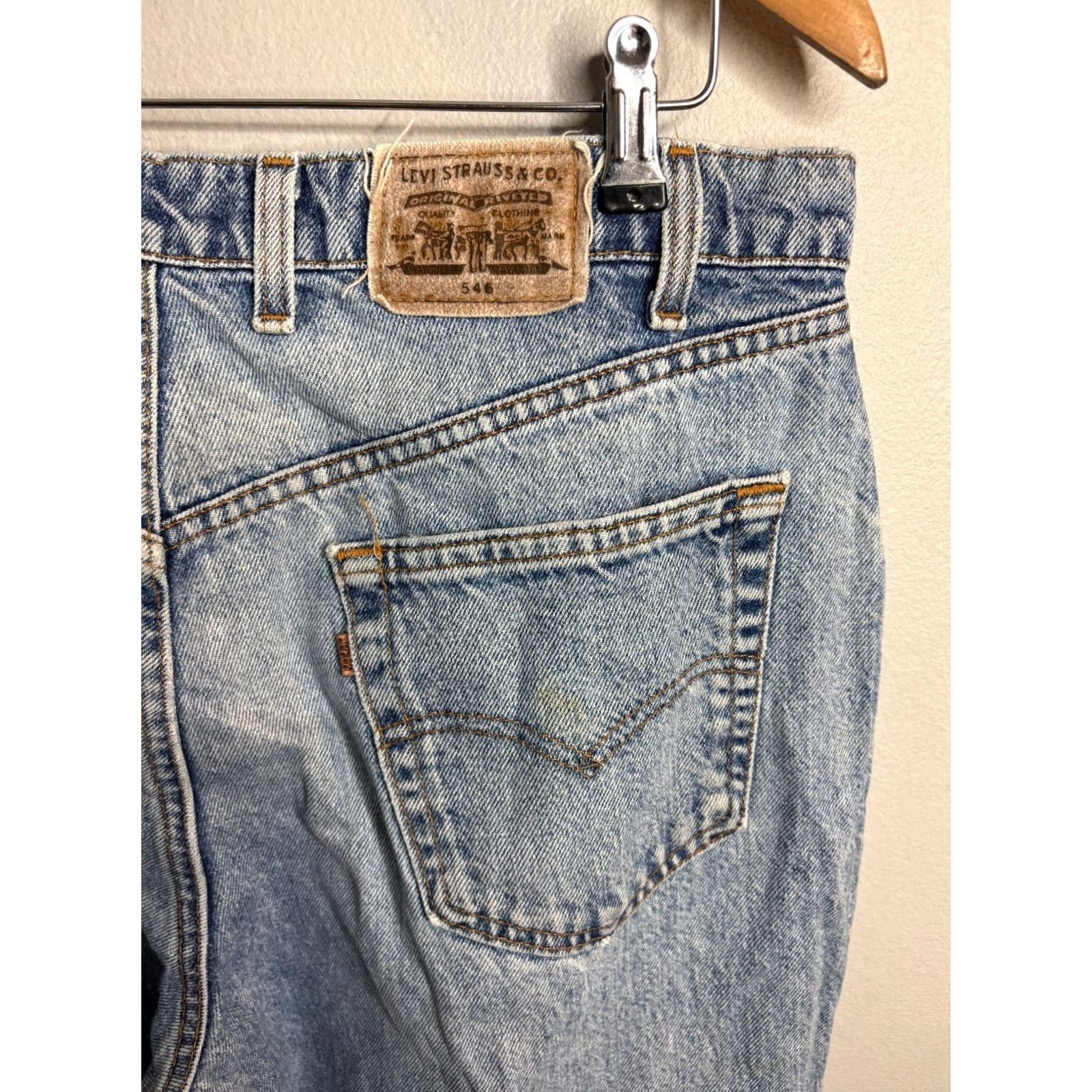 Levi's Levi's 546 Vintage Loose Pleated Jeans USA 4733 35x29 Regular Mens Blue Denim Cotton Jeans USA 8/10 Size US 35 - 2 Thumbnail