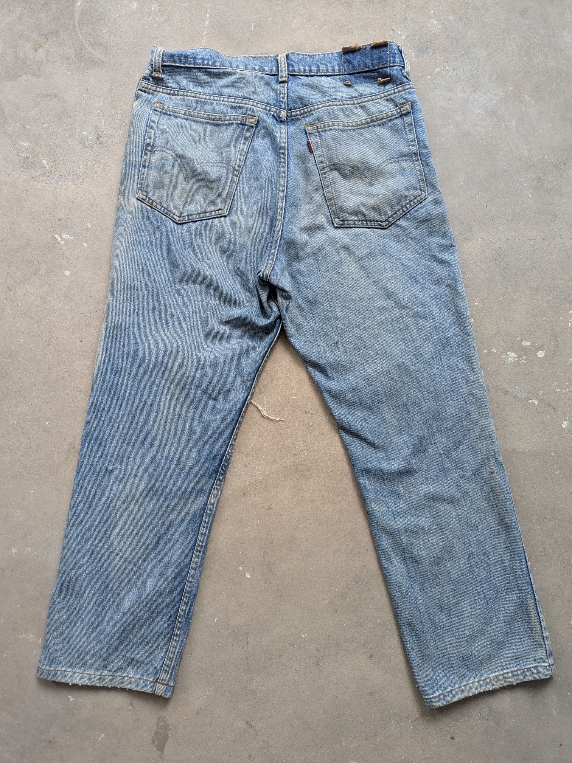 Levi's × Vintage Vintage Levis Denim Distressed Custom Patchwork Punk Style Size US 32 / EU 48 - 19 Thumbnail