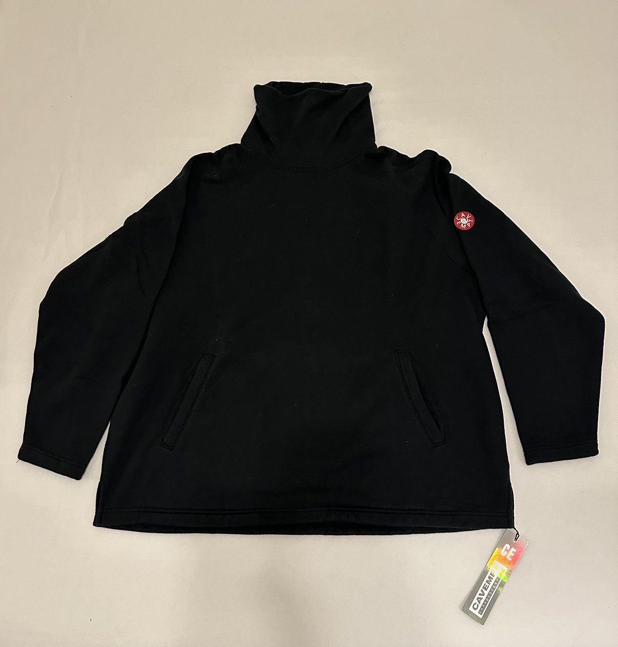 image of Cav Empt Mock Neck Sweater in Black, Men's (Size Large)