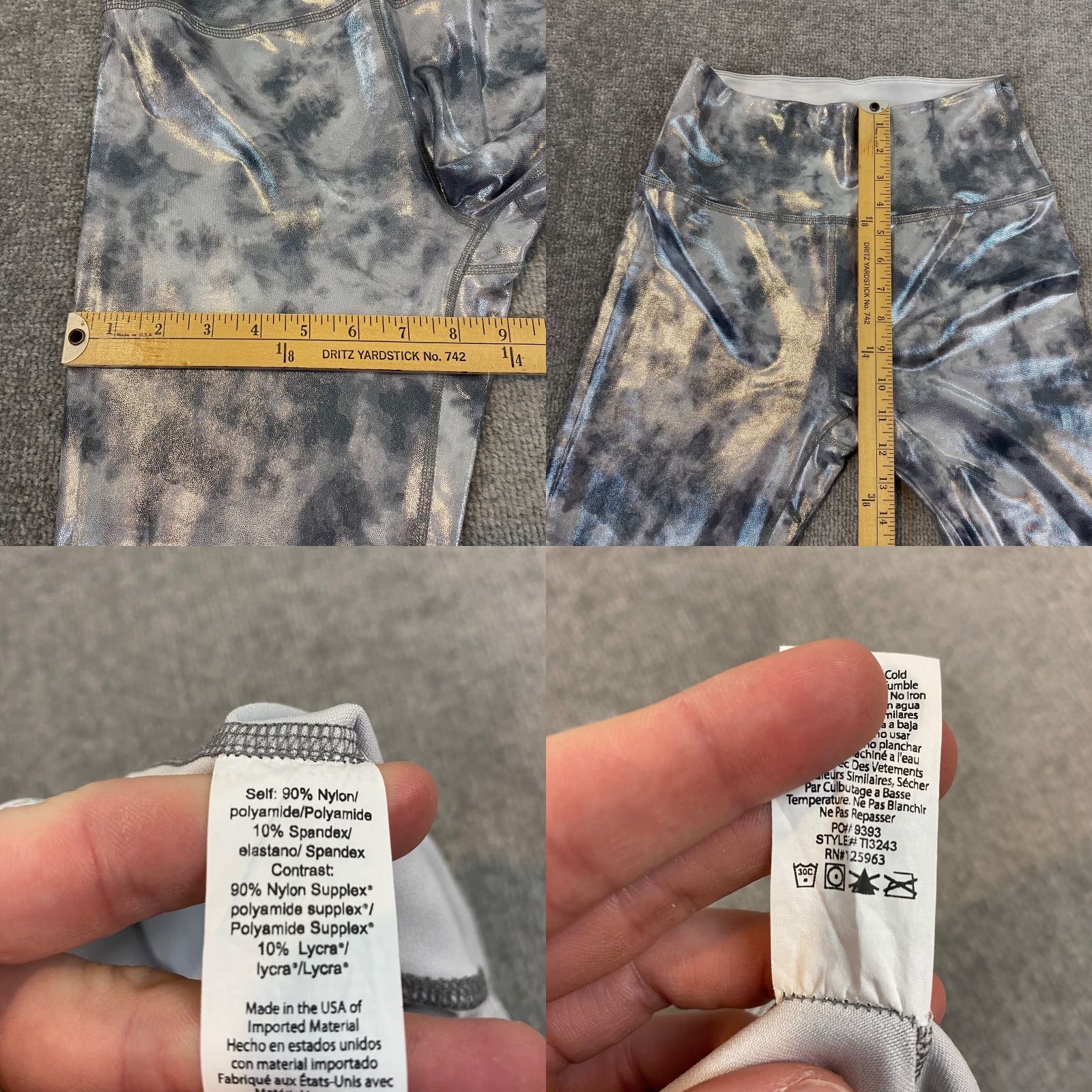 Beyond Yoga Beyond Yoga Legging Womens Medium Shiny Gray Capris High Rise Activewear Stretch Size 32" / US 10 / IT 46 - 8 Thumbnail