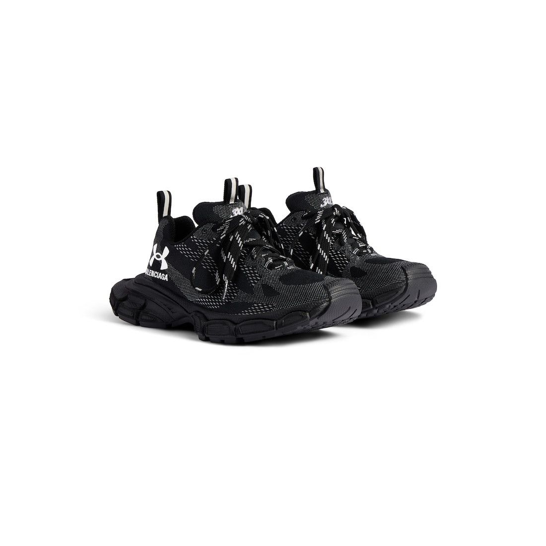 Balenciaga × Under Armour o1la1rc1a1025 Under Armour® 3XL Knit Sneakers in Black Size US 6 / IT 36 - 2 Thumbnail