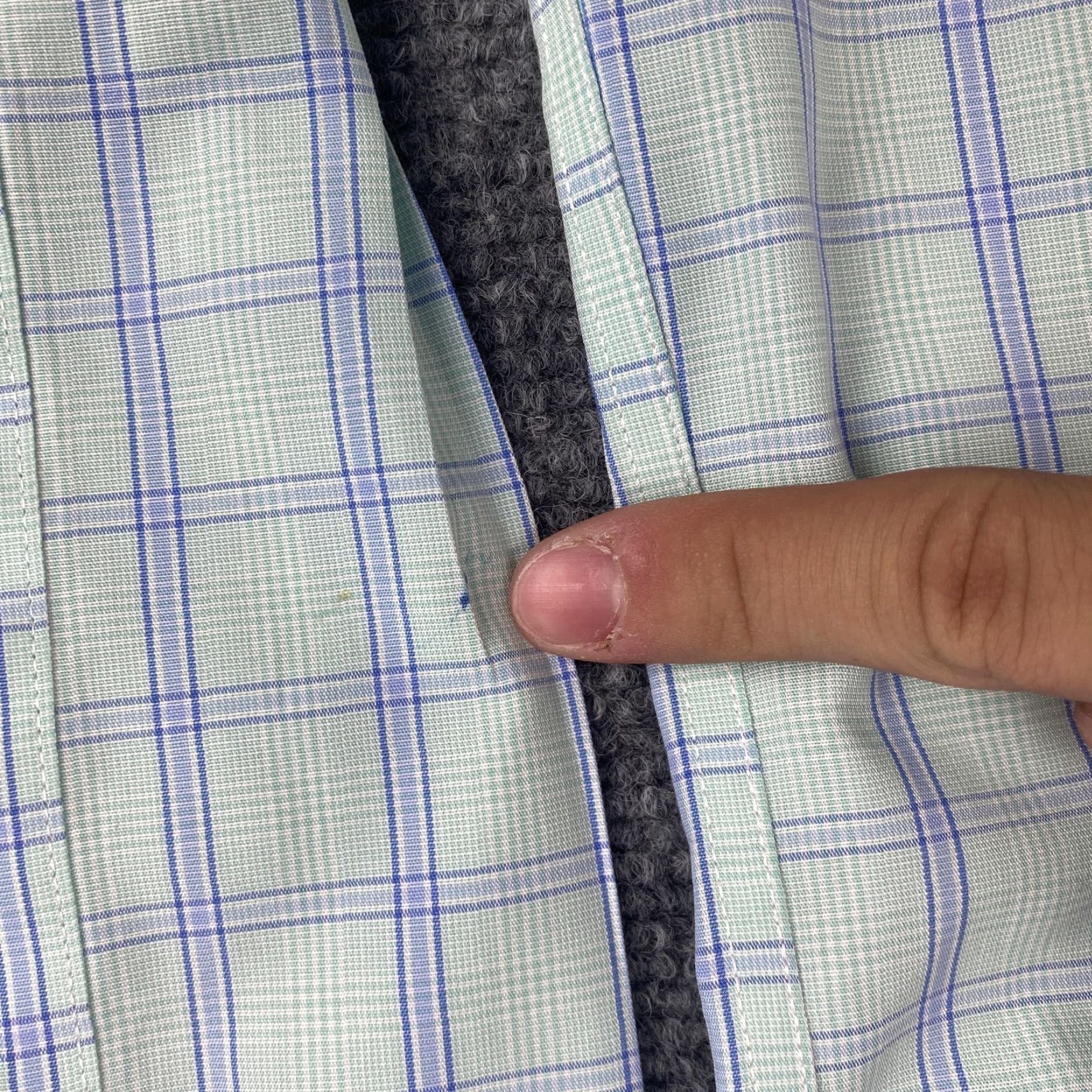 Brooks Brothers Brooks Brothers Shirt Mens 17 Green Blue Plaid Slim Fit Non Iron Cotton Size US XL / EU 56 / 4 - 3 Thumbnail