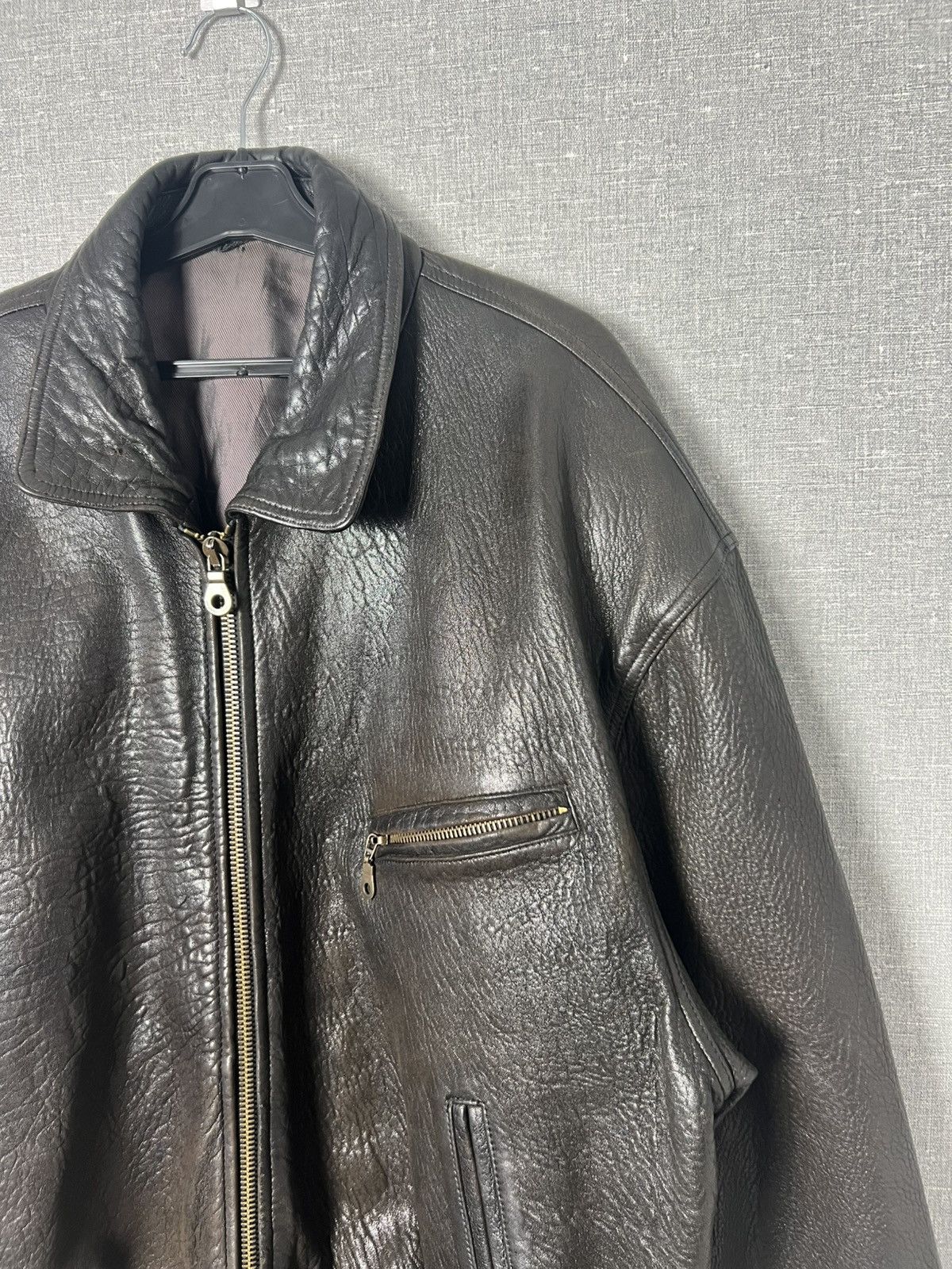 Genuine Leather Vintage Brown Leather Aviator Jacket Utility Pilot Bomber Size US L / EU 52-54 / 3 - 6 Thumbnail