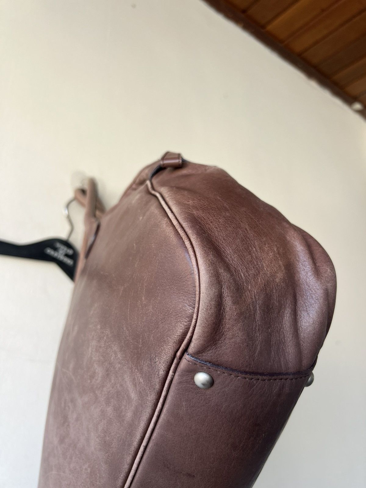agnes b. Vintage Agnes B. Faded Patina Cow Leather Cargo Bag Size ONE SIZE - 21 Thumbnail