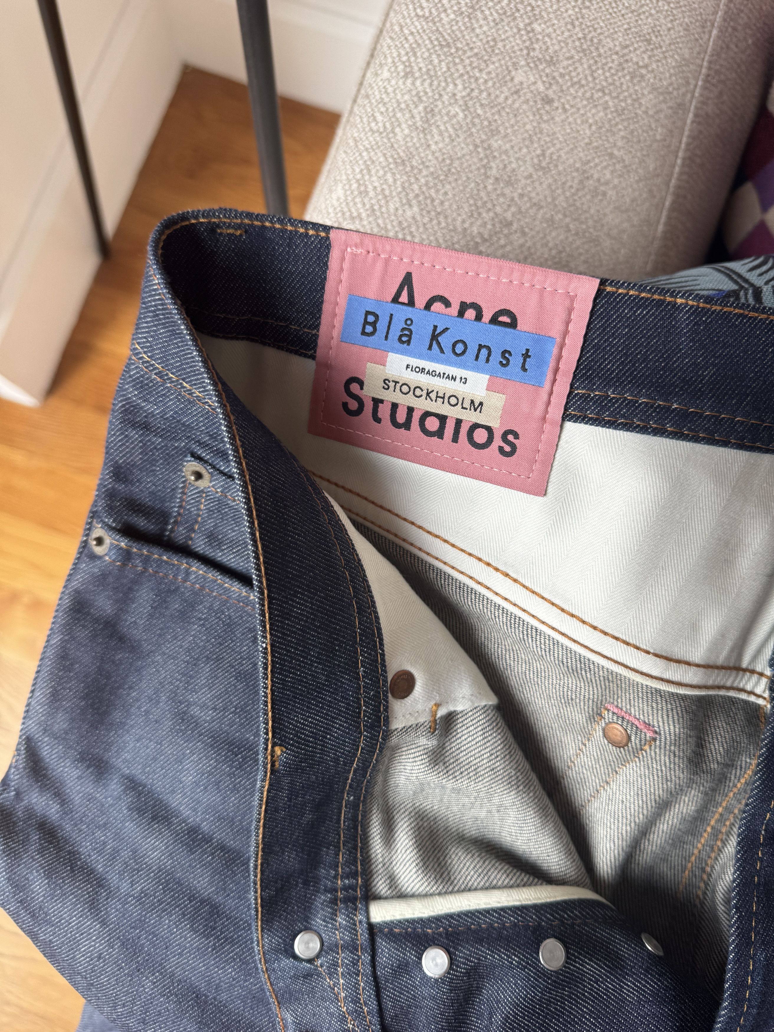 Acne Studios Bla Konst River Jeans – Indigo Size US 33 - 3 Thumbnail