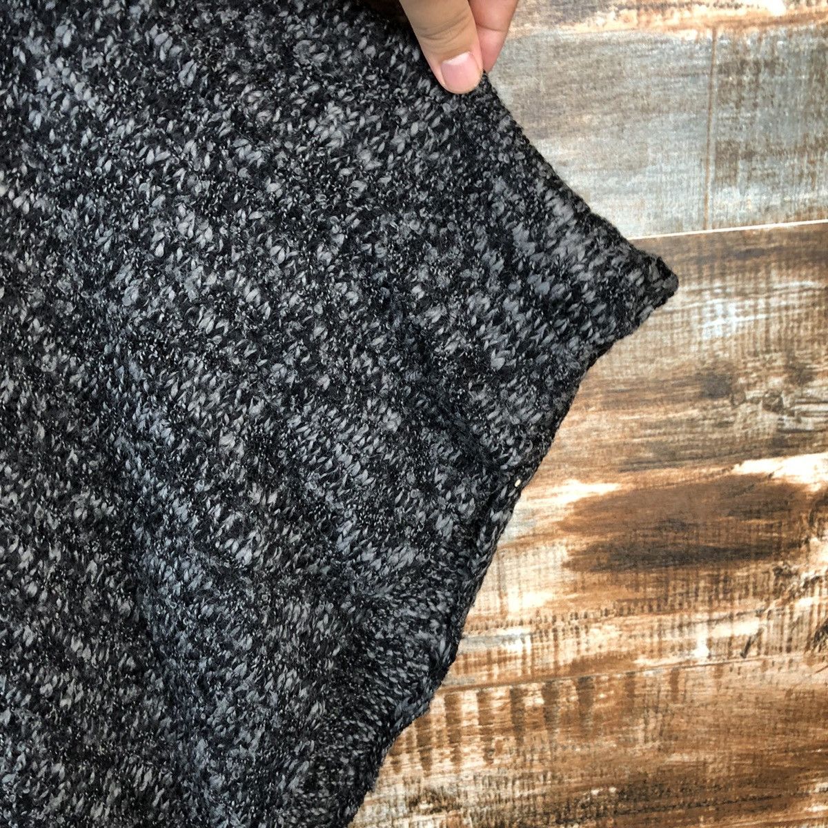 Homespun Knitwear Sorridere Black Grey Knitwear cardigan #A1665 Size M / US 6-8 / IT 42-44 - 8 Thumbnail