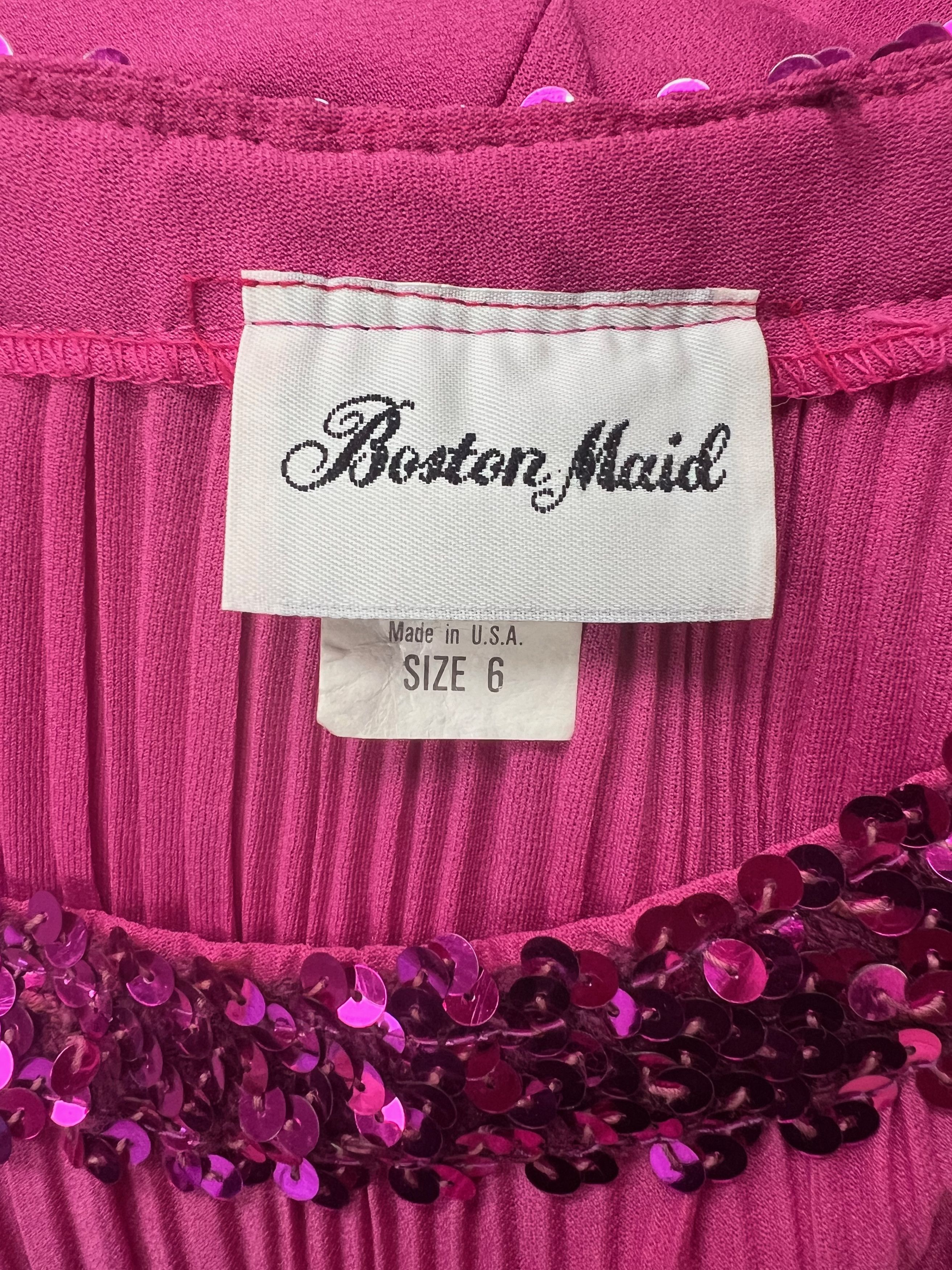 Other EUC Vintage 70s Boston Maid Sequined Long Sleeve Dress Med Size M / US 6-8 / IT 42-44 - 8 Thumbnail