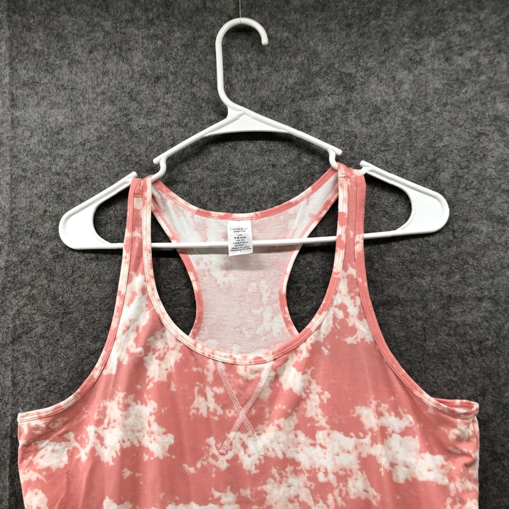 Calvin Klein Calvin Klein Sleepwear Tank Top Womens L Pink Tie Dye Lounge Pajama Top Size L / US 10 / IT 46 - 3 Thumbnail