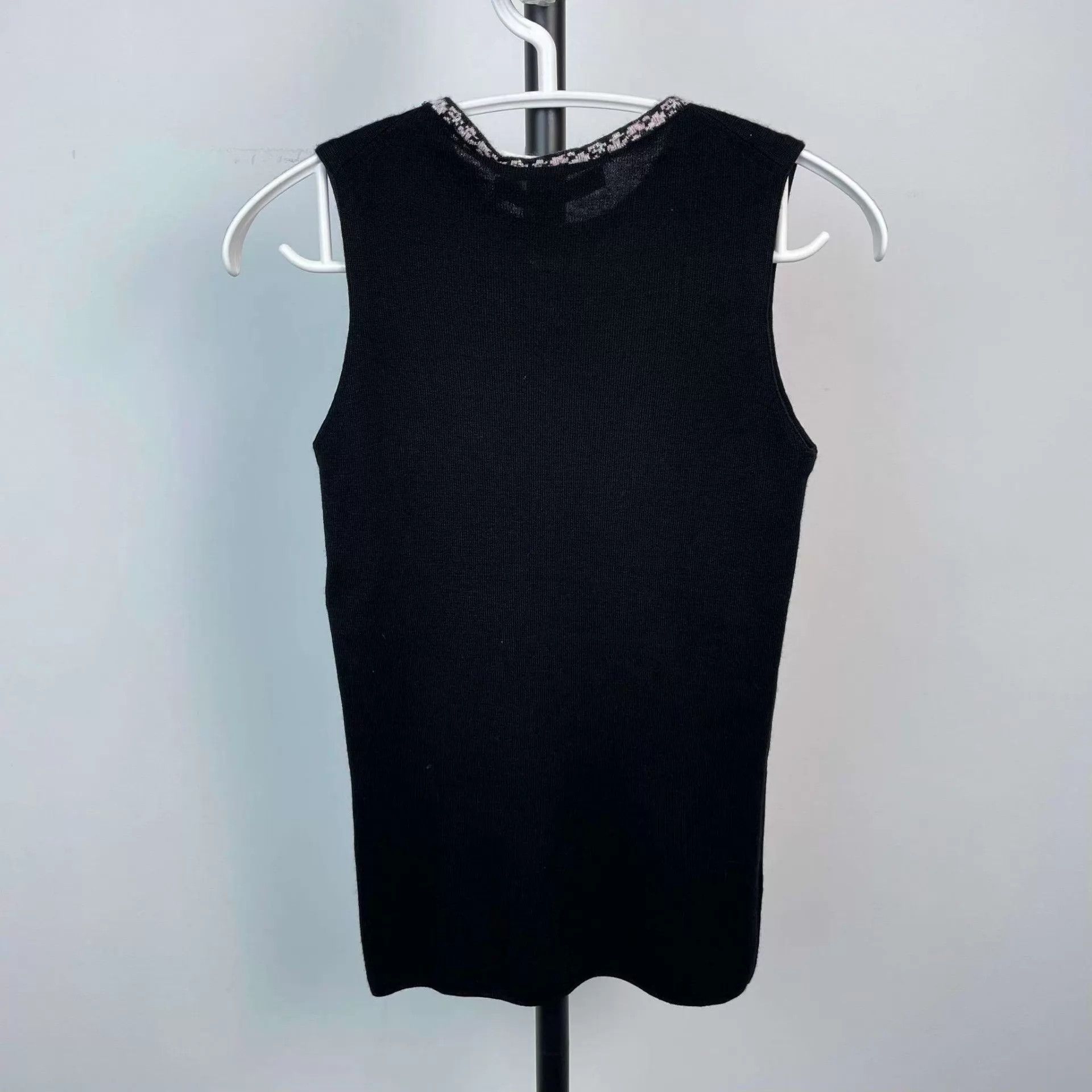 Dior Dior Cashmere Sleeveless Top 98 New Black 38 Size S / US 4 / IT 40 - 2 Thumbnail