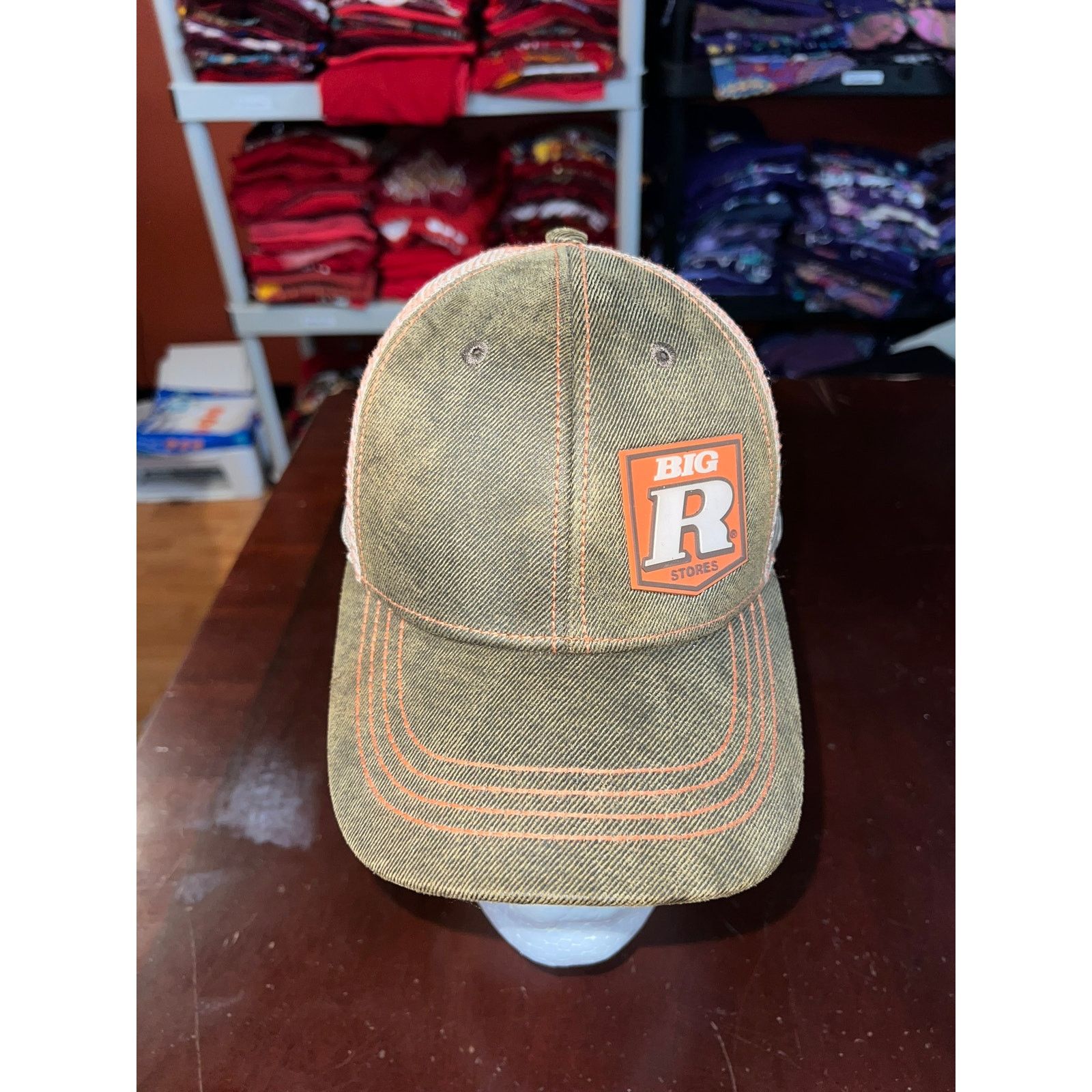 Vintage Big R Stores Green Hat Trucker Mesh Style Store Brown Cap Size ONE SIZE - 3 Thumbnail