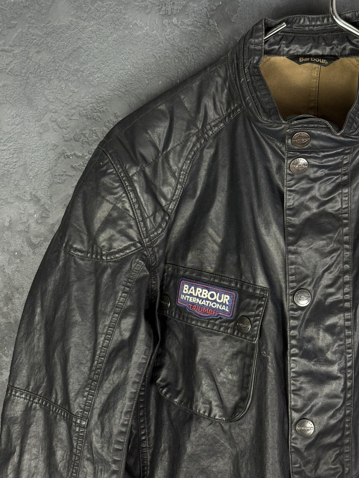 Barbour Barbour International Triumph Jacket Mens Waxed Cotton Size US L / EU 52-54 / 3 - 3 Thumbnail