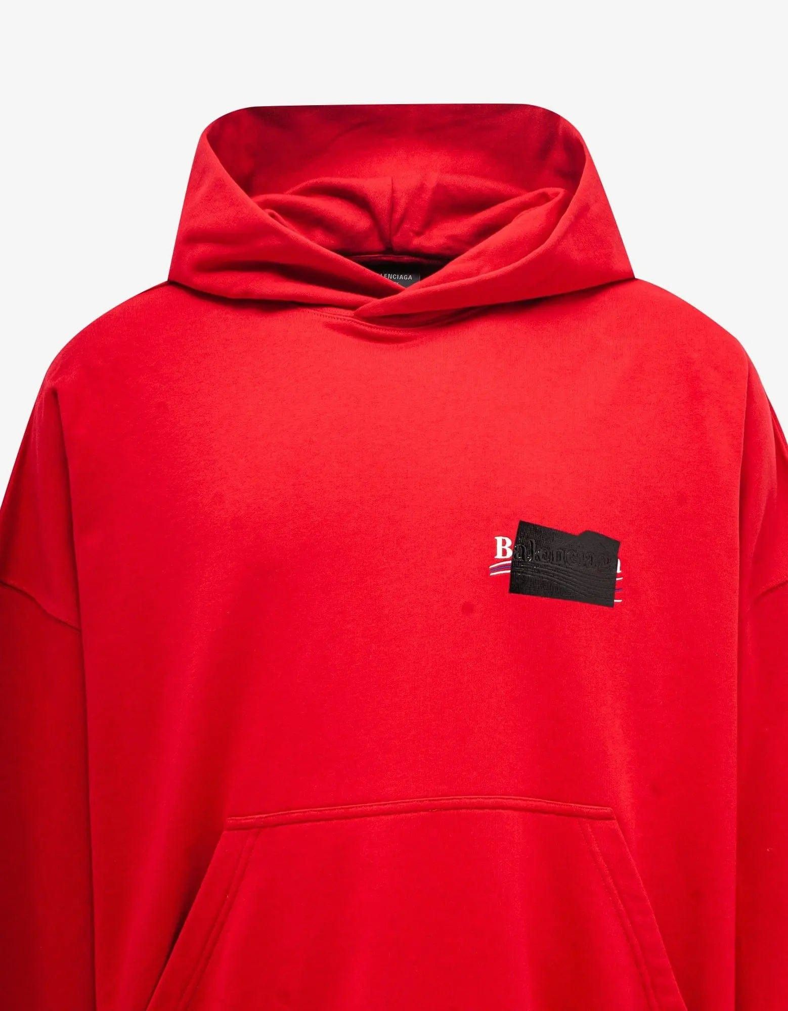 Balenciaga Balenciaga Red Gaffer Logo Large Hoodie Size US S / EU 44-46 / 1 - 6 Thumbnail