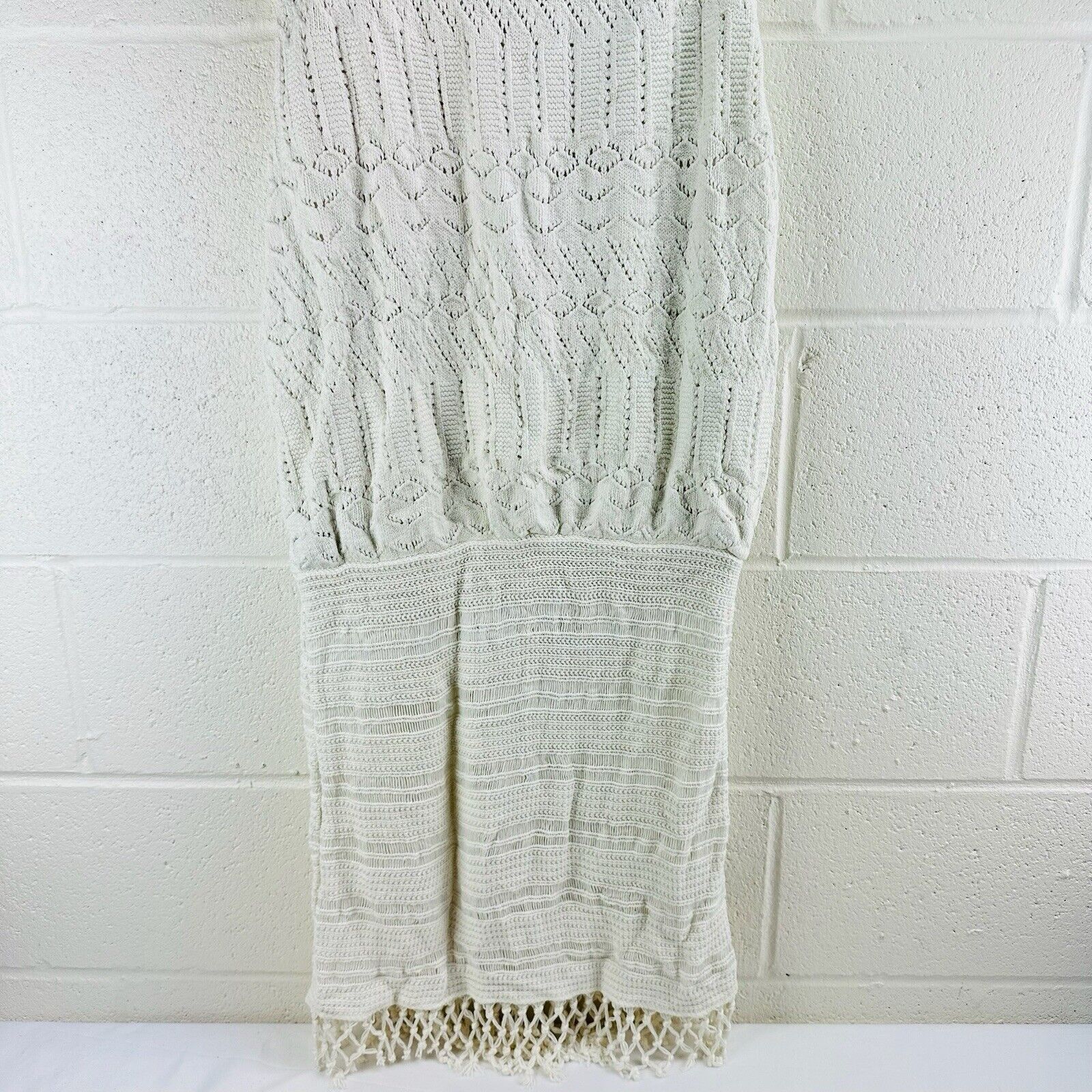House of Harlow House Of Harlow 1960 White Knit Crochet Midi Skirt Sz XL Size 42" / US 20 - 3 Thumbnail