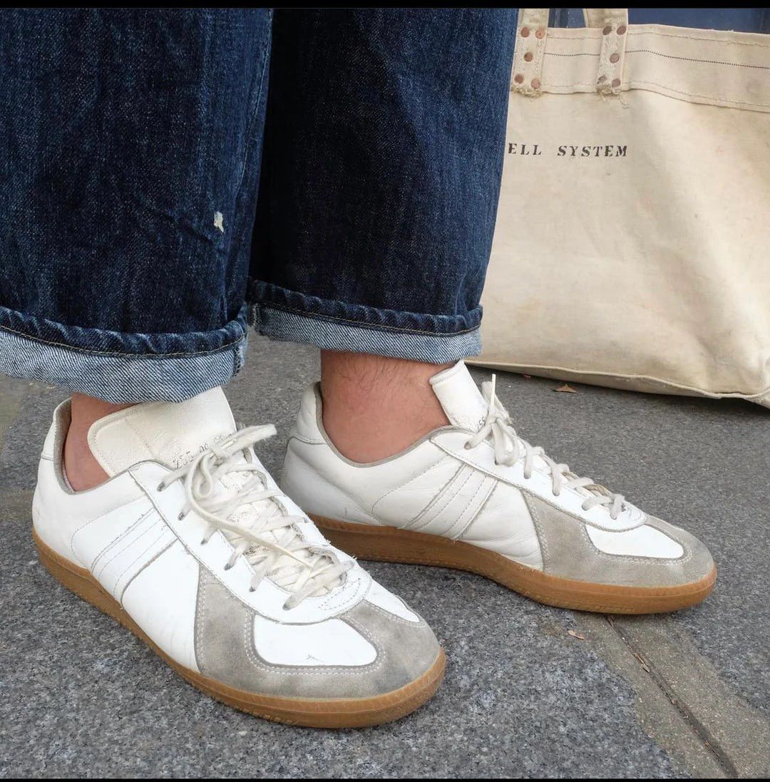 image of Bundeswehr x German Army Trainers Size Gat German Training Army Vintage Sneakers in White Mix, Men'