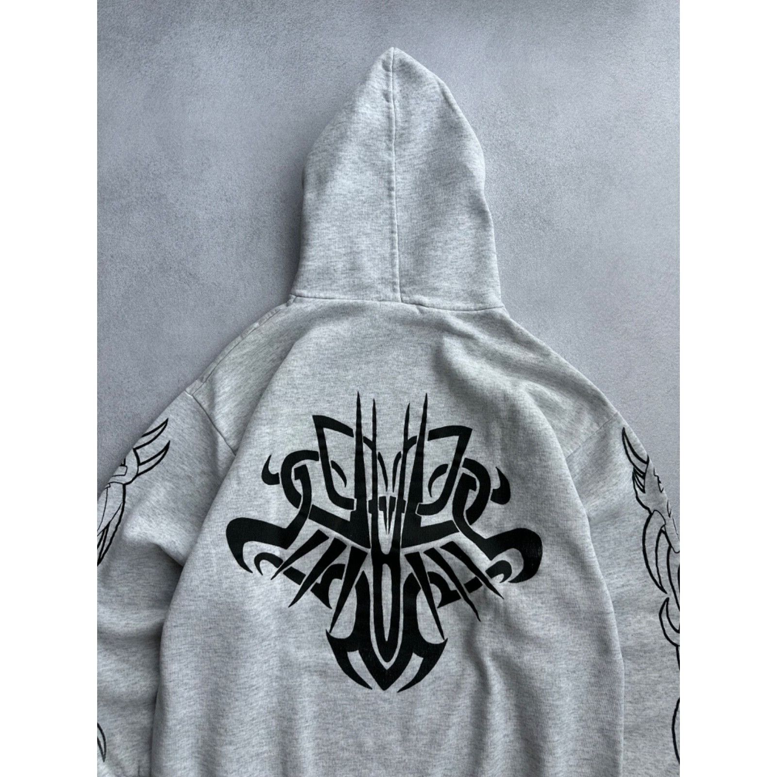 Tribal Streetwear VTG Tribal Streetwear USA Grey Logos Hoodie Size US S / EU 44-46 / 1 - 4 Thumbnail