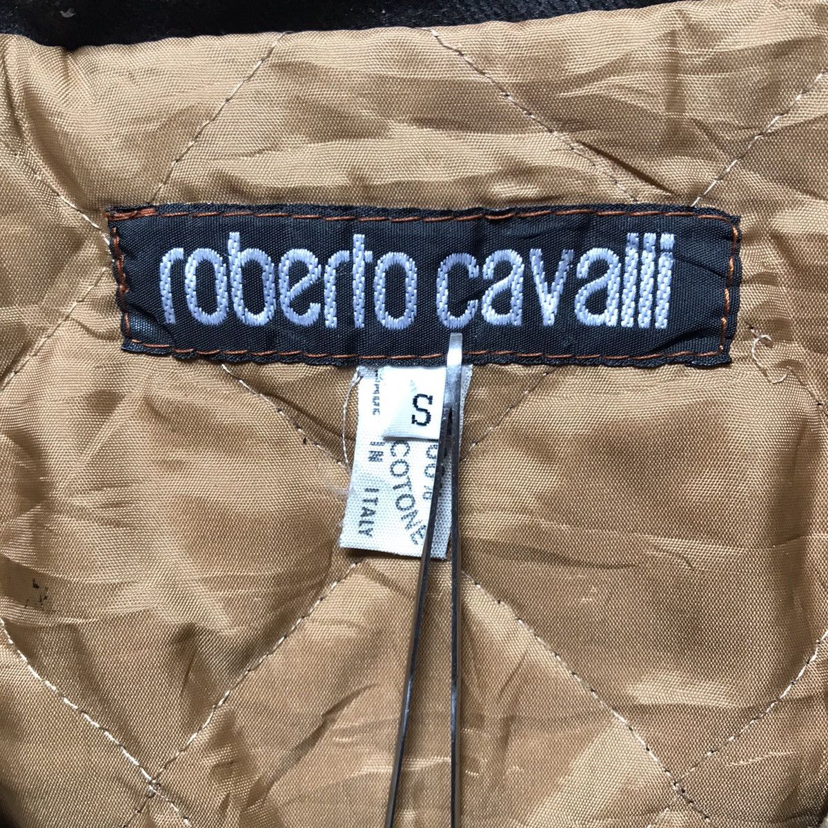 Infinite Archives RARE VINTAGE ROBERTO CAVALLI SILK GOLD OVERPRINT JACKET Size US L / EU 52-54 / 3 - 13 Thumbnail