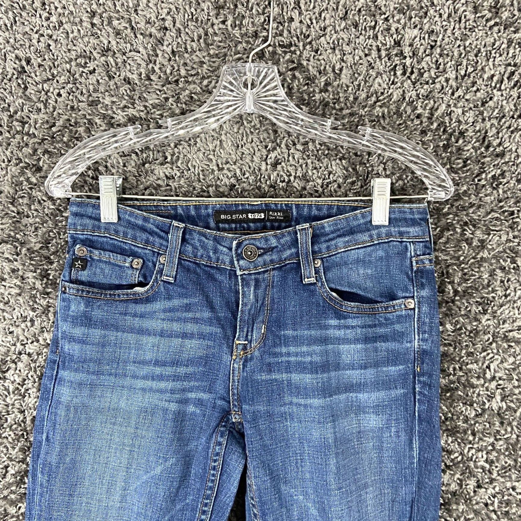 Vintage BIG STAR 1974 Rikki Low Rise Cropped Blue Jeans Womens 27 Size 27" / US 4 / IT 40 - 4 Thumbnail