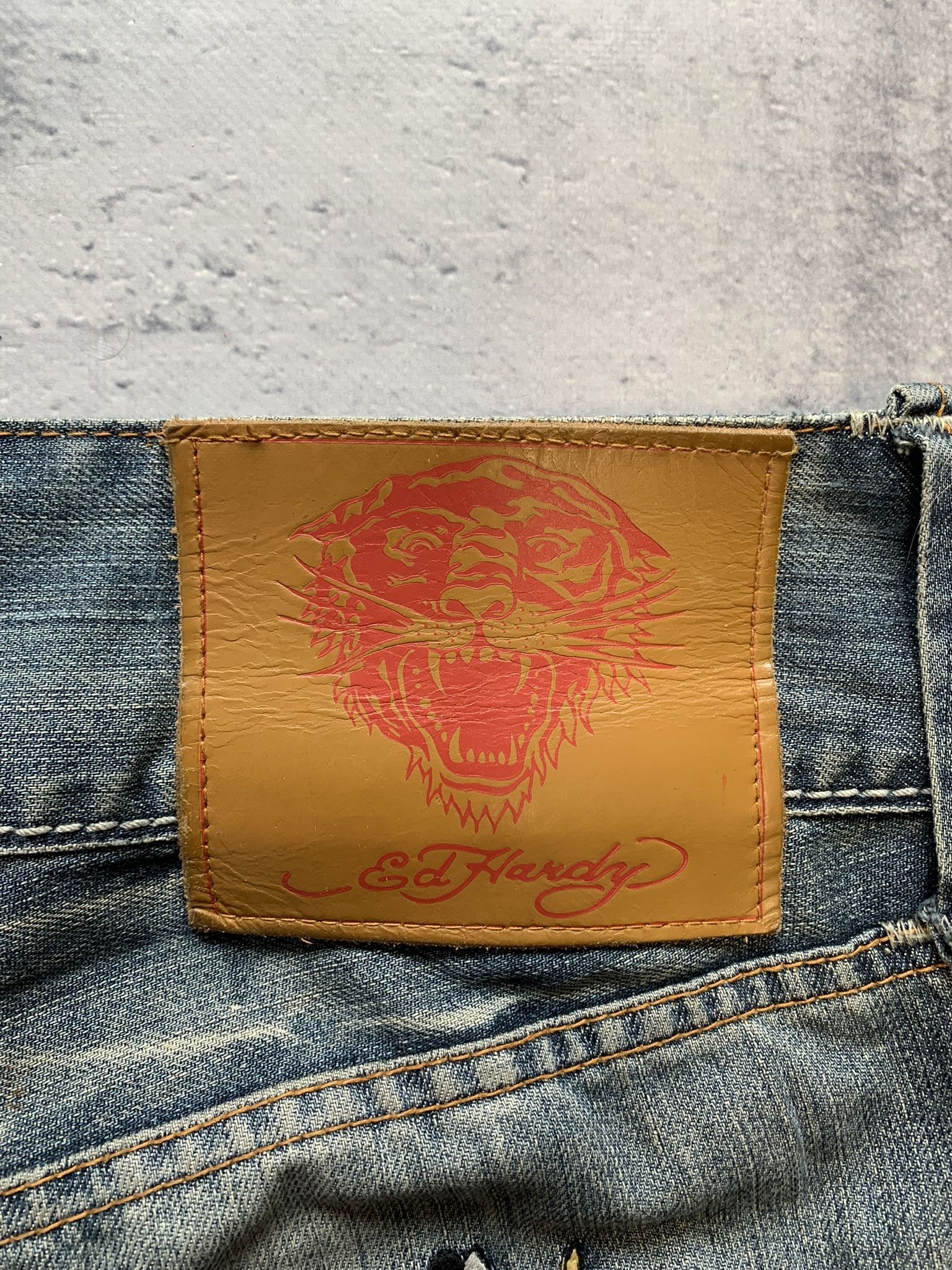 Ed Hardy Vintage Ed Hardy Jeans by Christian Audigier Denim Pants Y2K Size US 34 / EU 50 - 5 Thumbnail