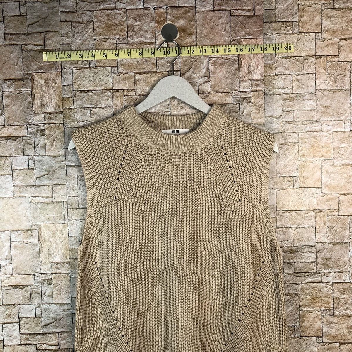 Vintage Uniqlo Brown Vest sleeveless Knitwear #A1239 Size M / US 6-8 / IT 42-44 - 2 Thumbnail