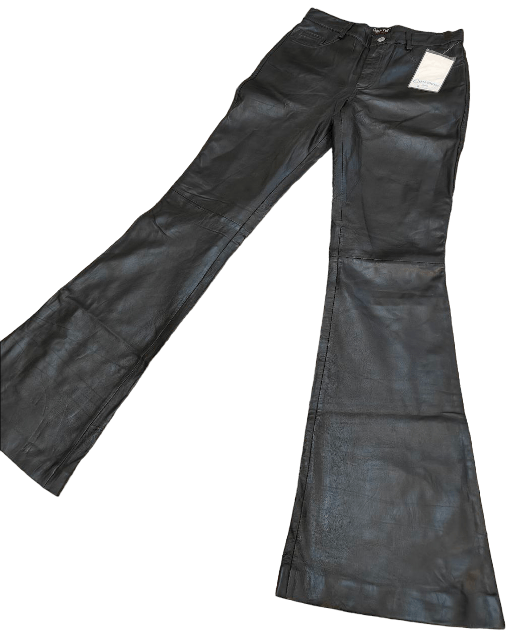 image of Beauty Beast x Leather Cimarron Piel Leather Flare Pant in Black, Men's (Size 28)