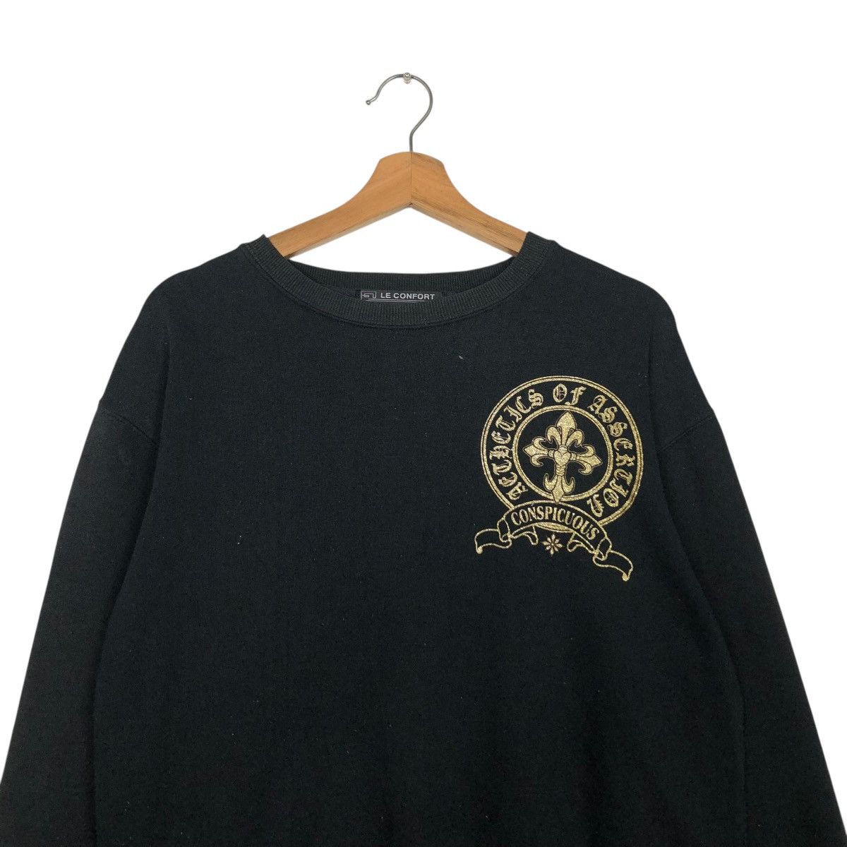 Japanese Brand 🔥VINTAGE SWEATSHIRT CONSPICUOUS CROSS BIG LOGO DESIGN Size US M / EU 48-50 / 2 - 5 Thumbnail